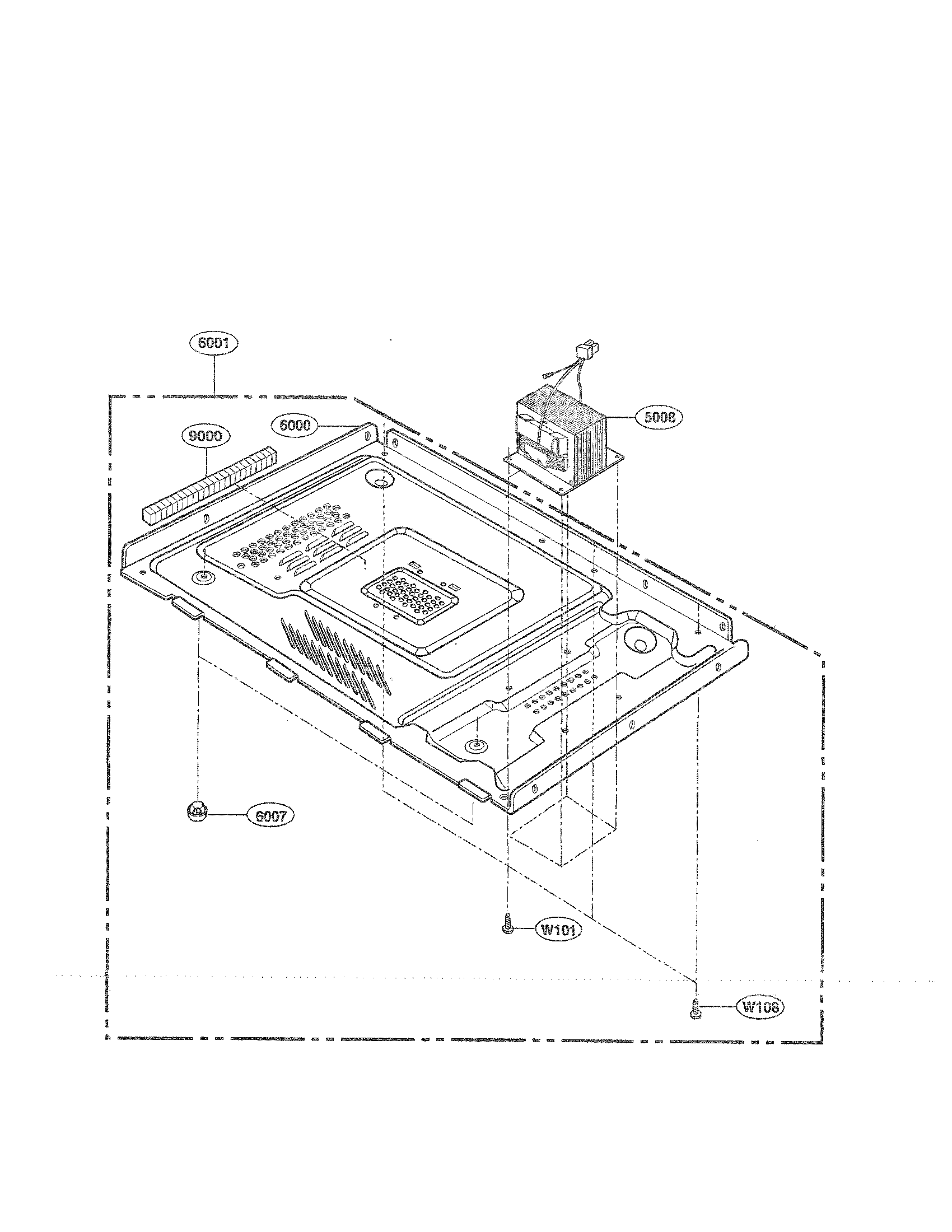 Kenmore 72162349200 base plate parts diagram