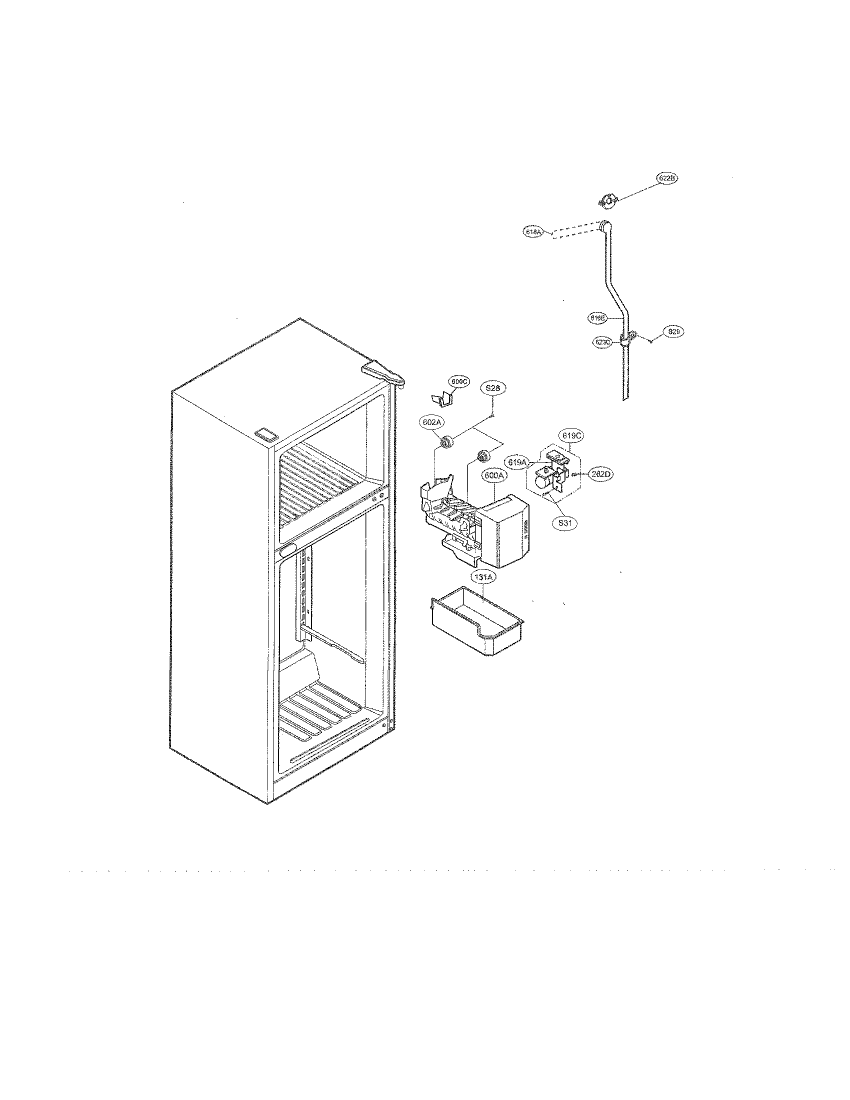 Kenmore 79579972901 ice maker parts diagram