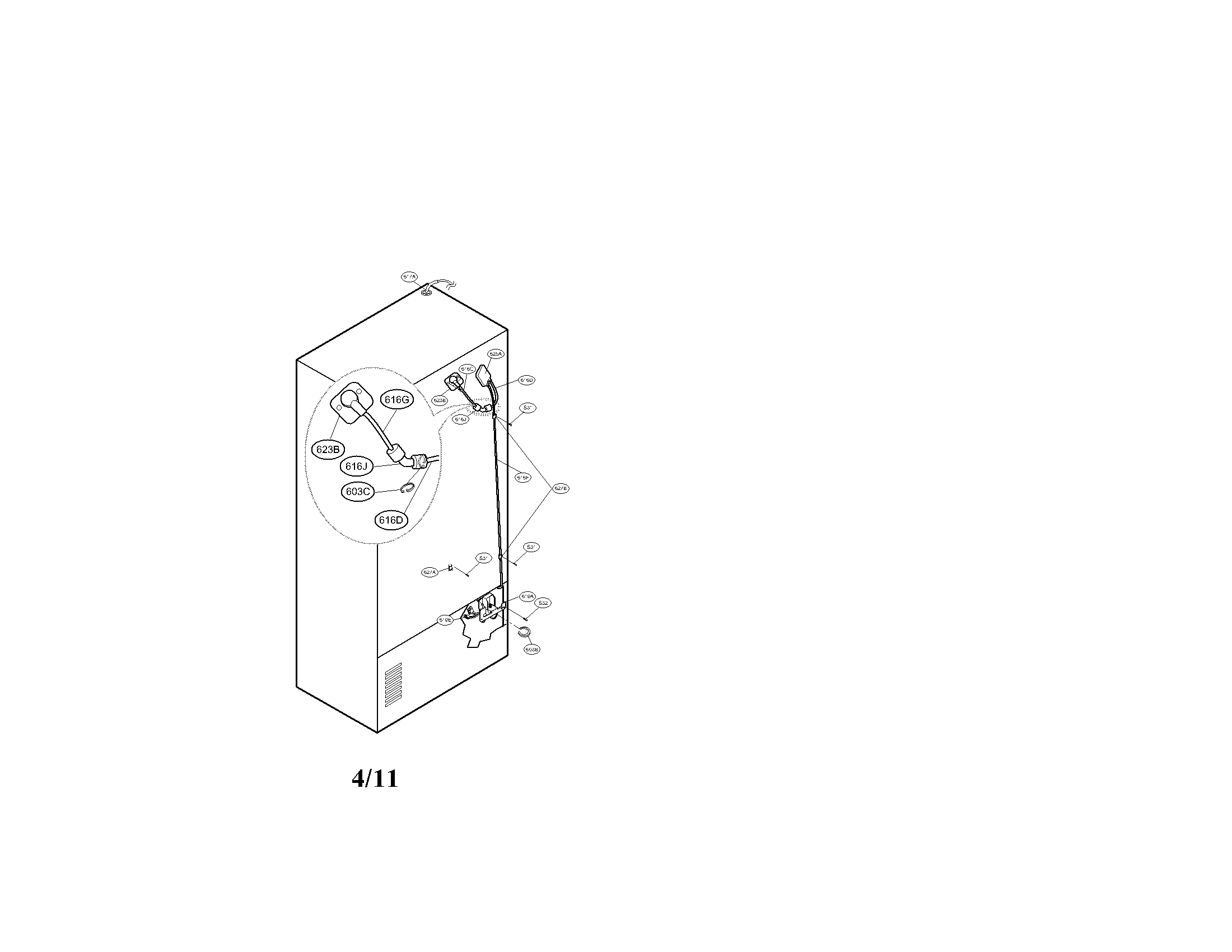 Kenmore Elite 79579779901 valve and water tube parts diagram