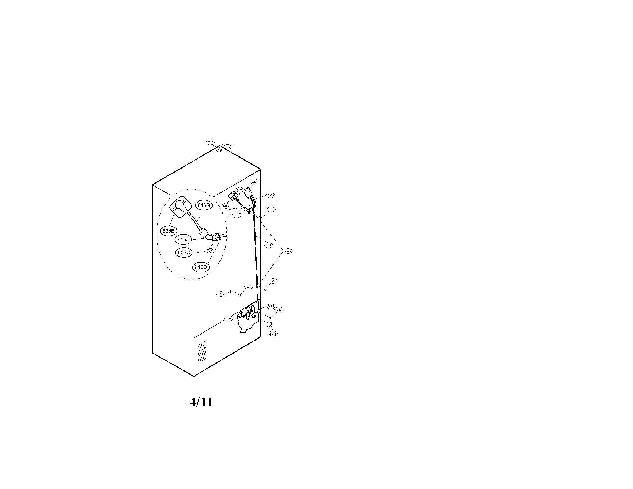 Kenmore Elite 79579772901 valve and water tube parts diagram