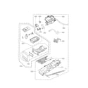 LG DLEX3360R panel drawer assembly and guide assembly parts diagram