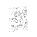 LG DLEX3360R drum and motor assembly parts diagram
