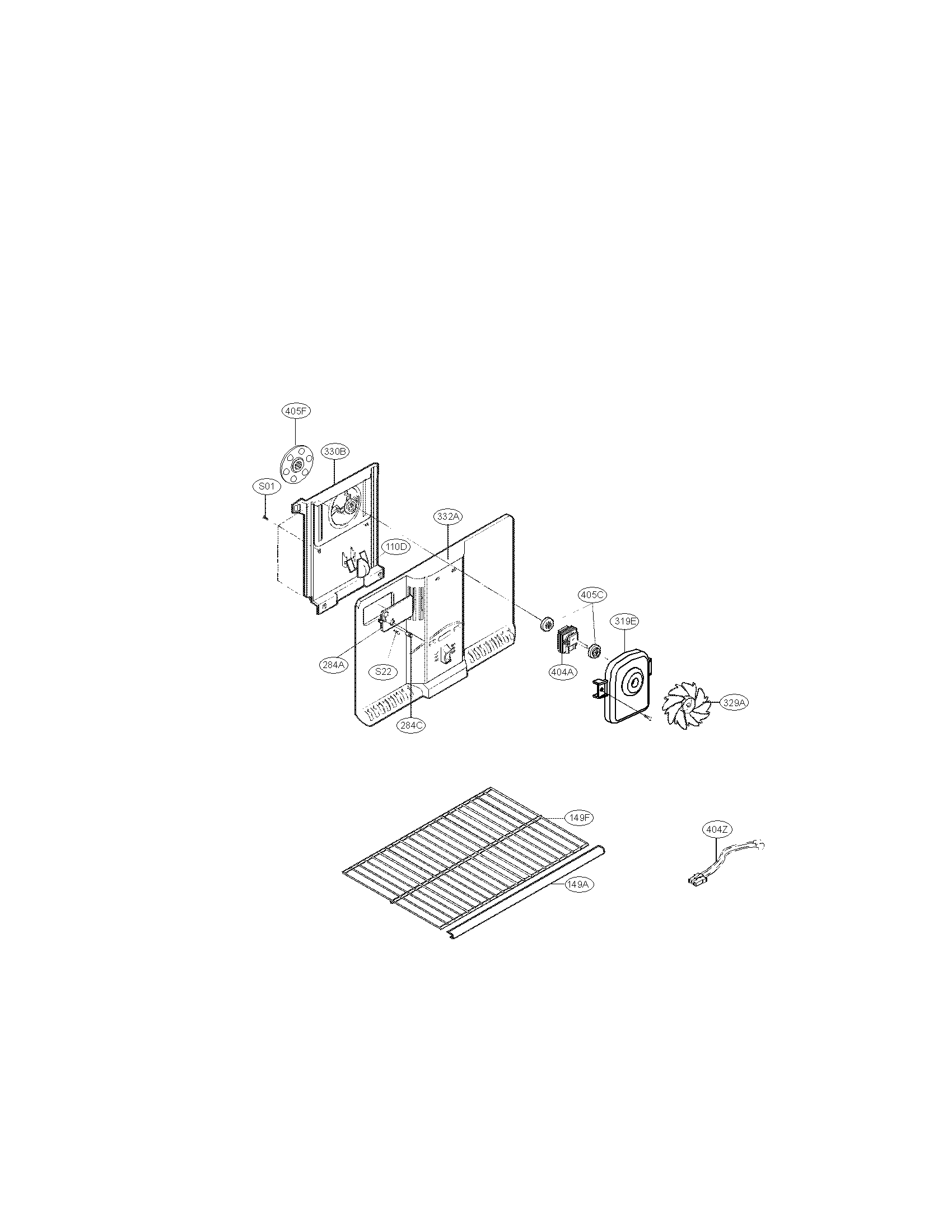 Kenmore 79579293902 freezer parts diagram