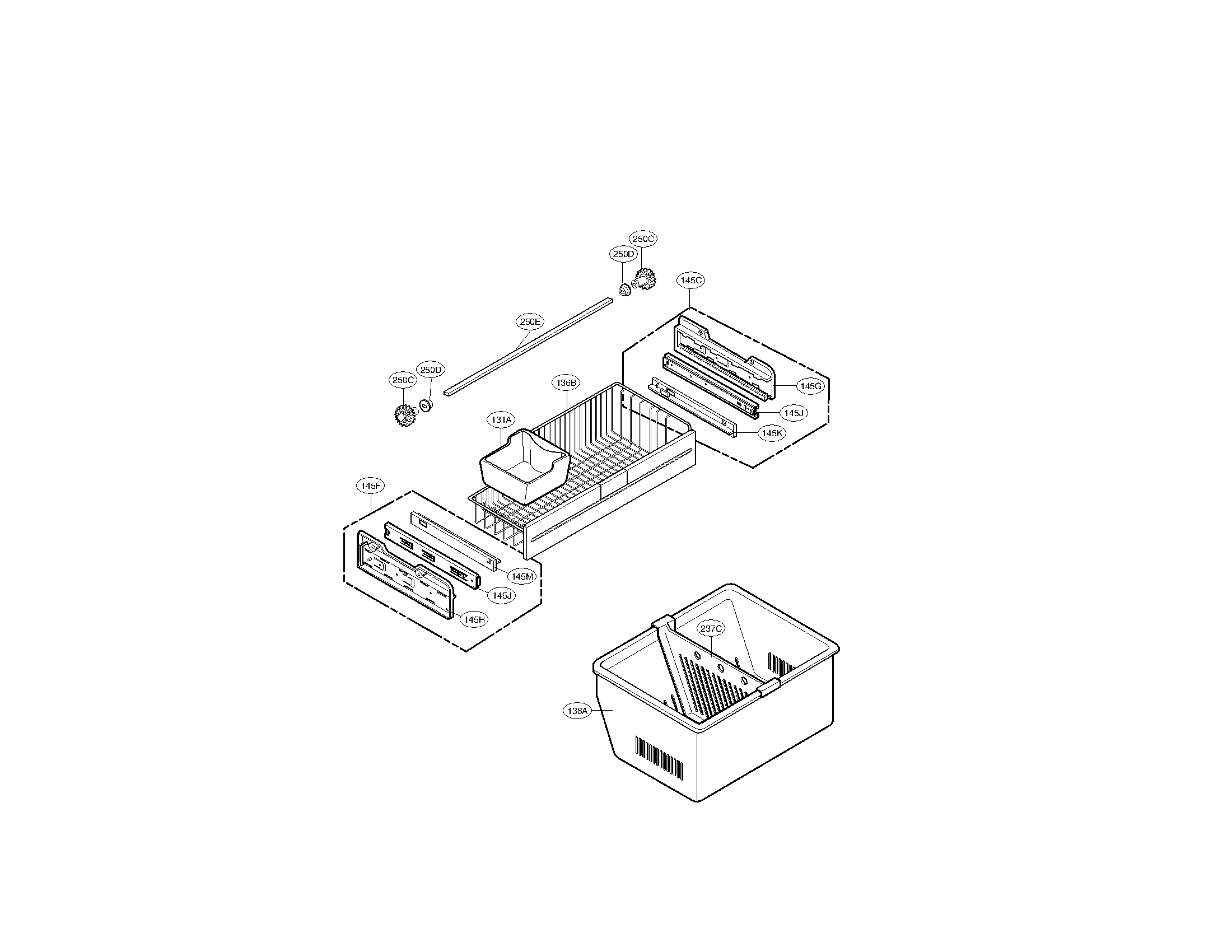 Kenmore Elite 79578733805 freezer parts diagram
