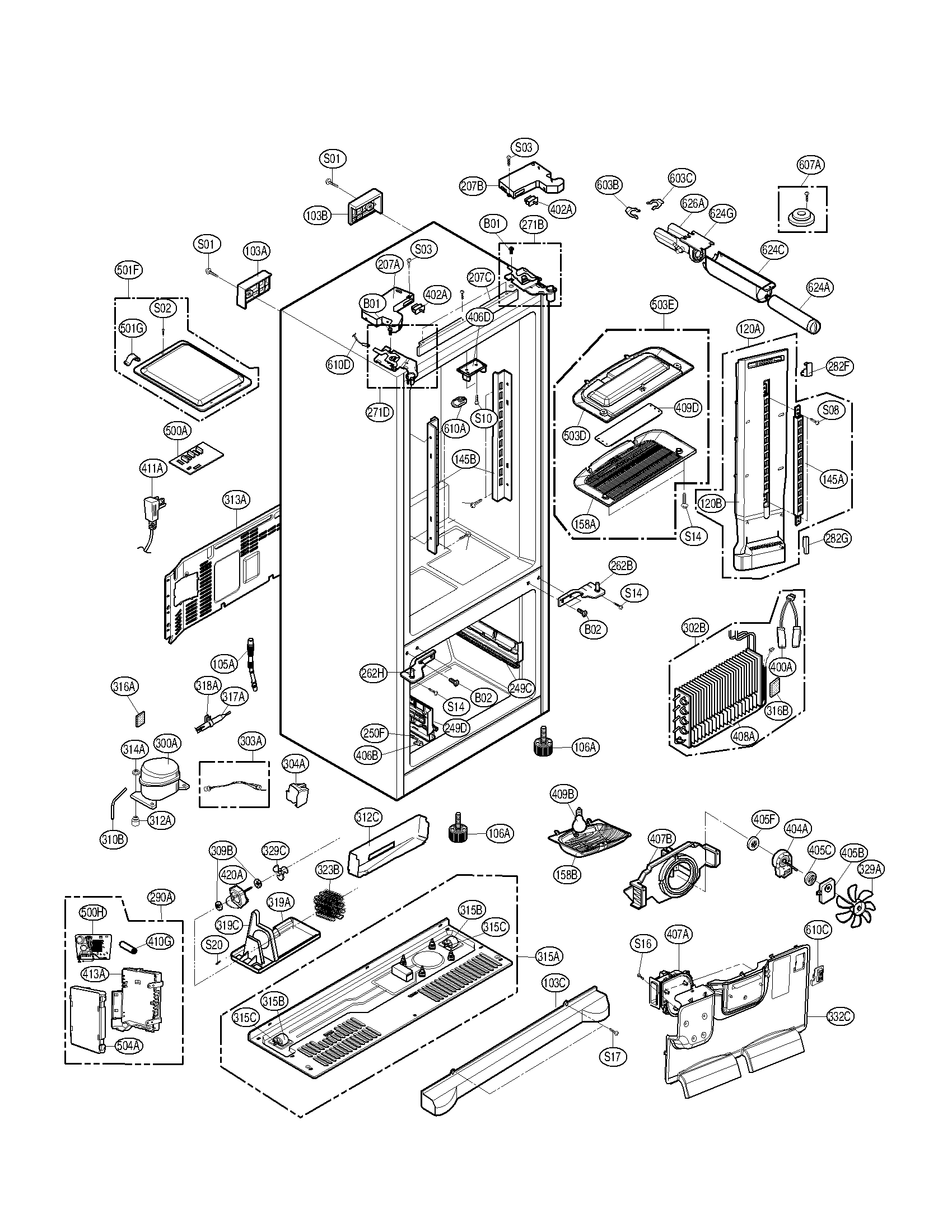 Kenmore 79571029012 case parts diagram