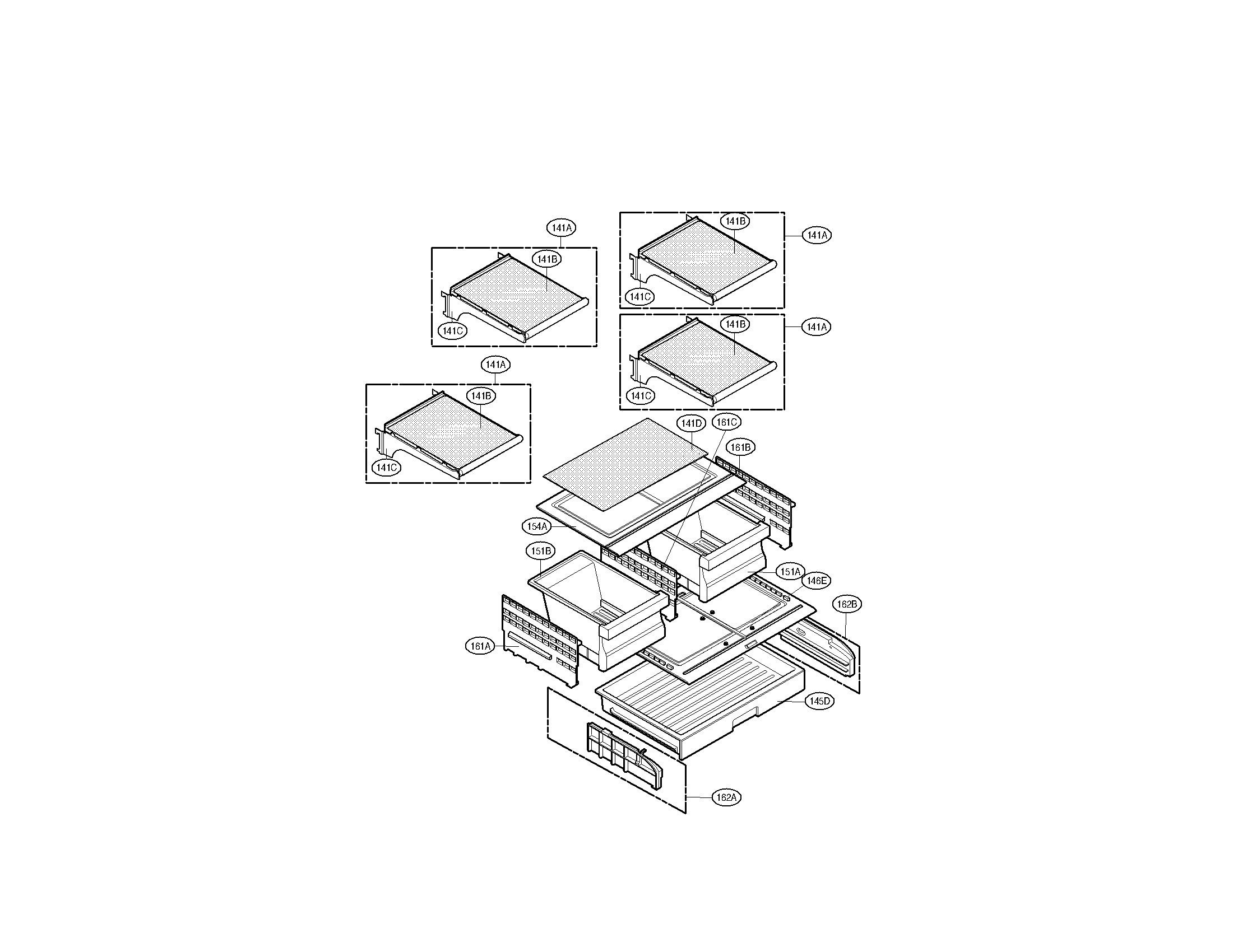 Kenmore 79571029012 refrigerator parts' diagram