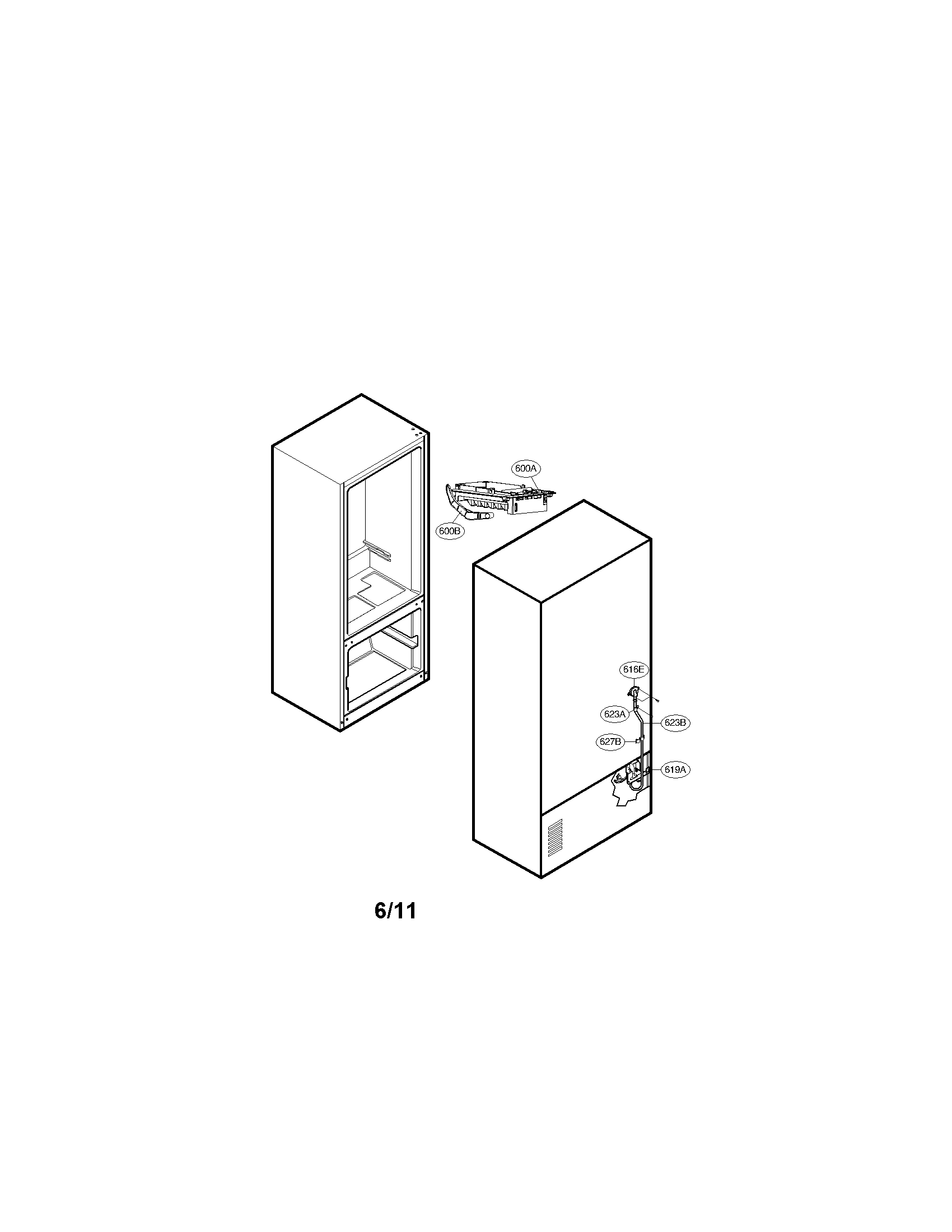 Kenmore 79571603011 icemaker parts diagram