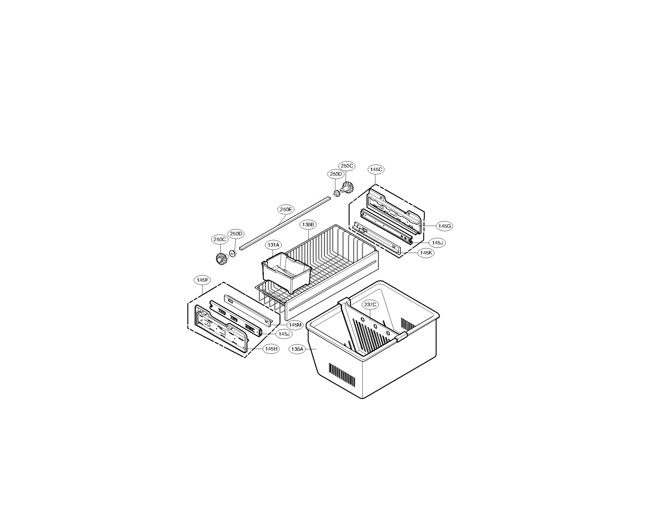 Kenmore 79571603011 freezer parts diagram