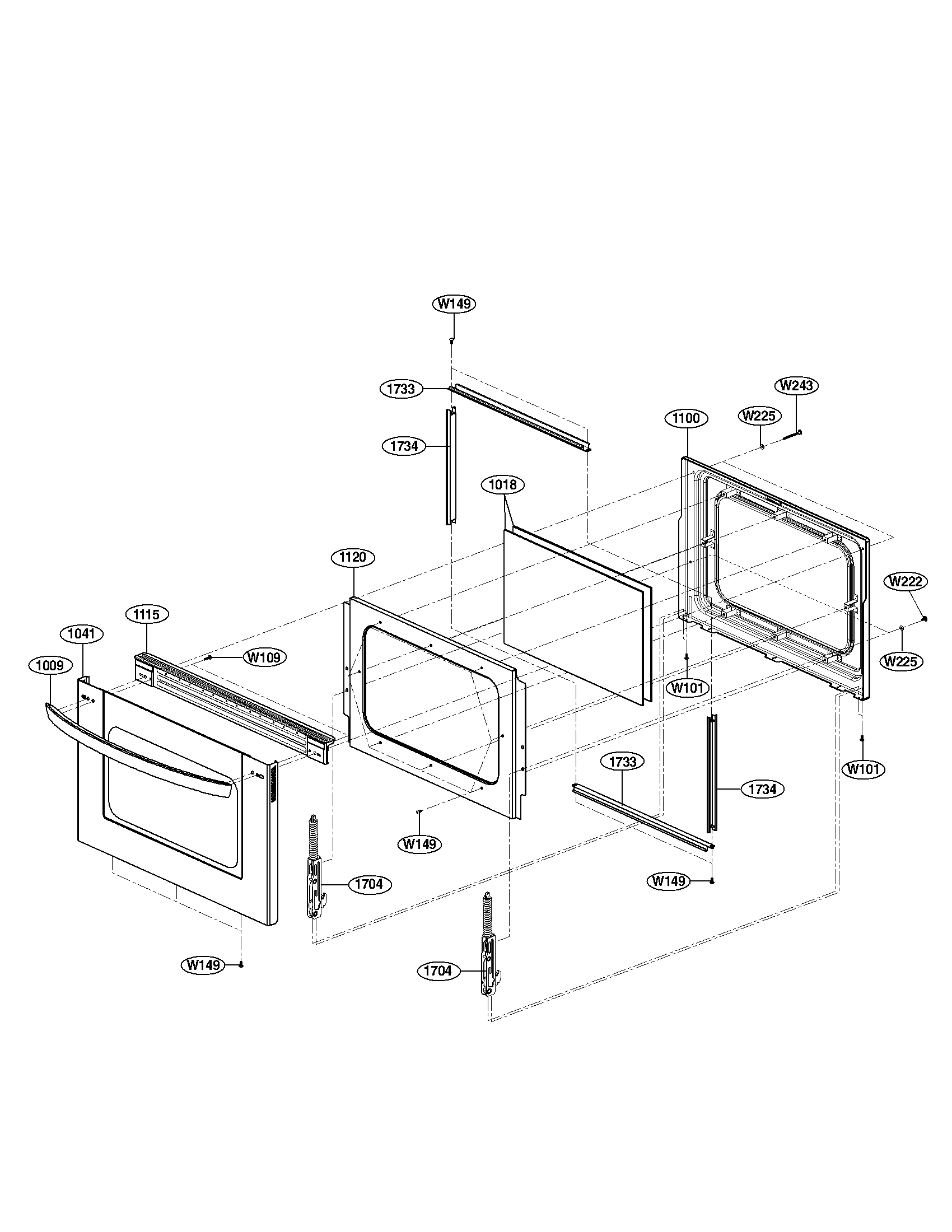 LG LDE3015ST lower door parts diagram