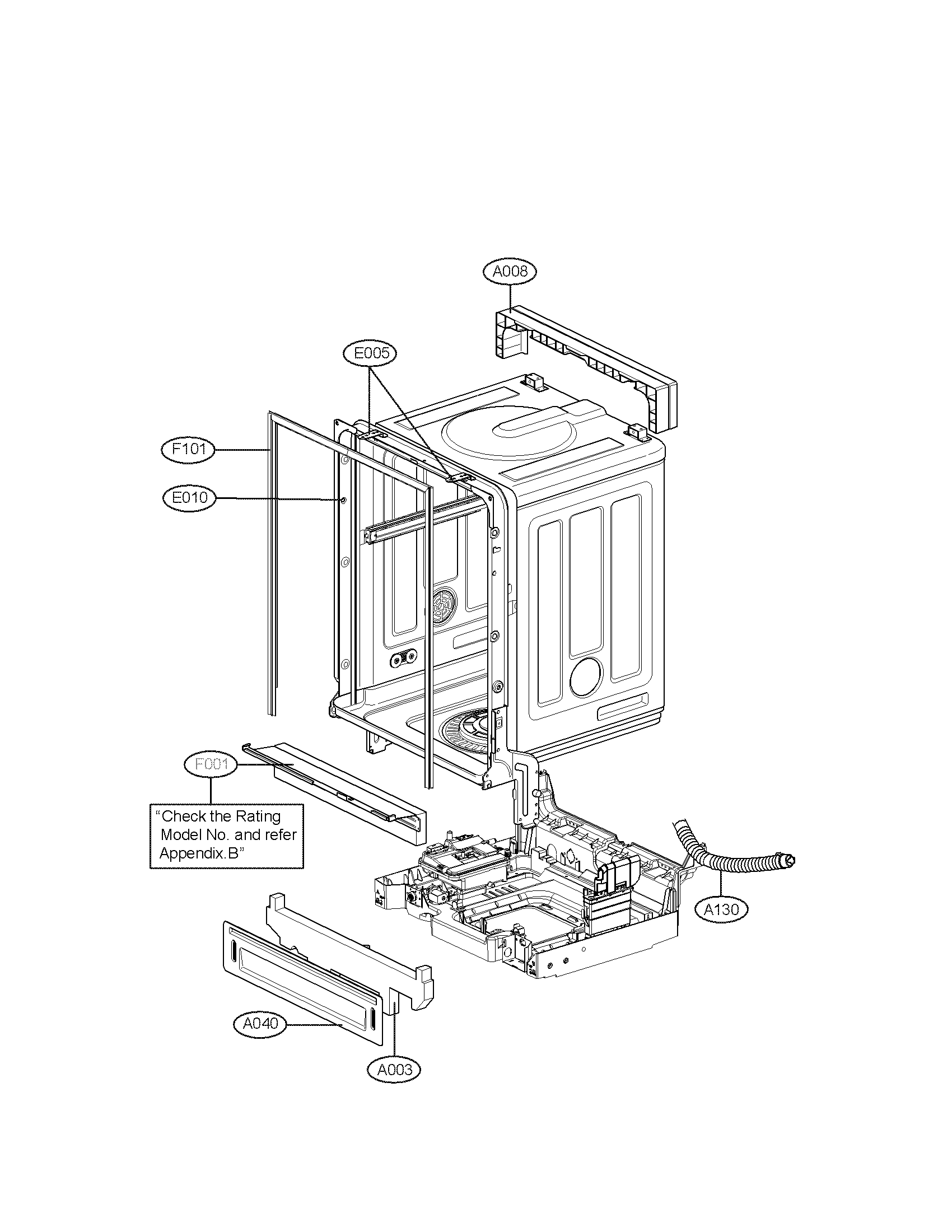 LG LDF7932ST exploded view parts 2 diagram