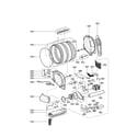 Kenmore Elite 79681538110 drum and motor assembly parts diagram