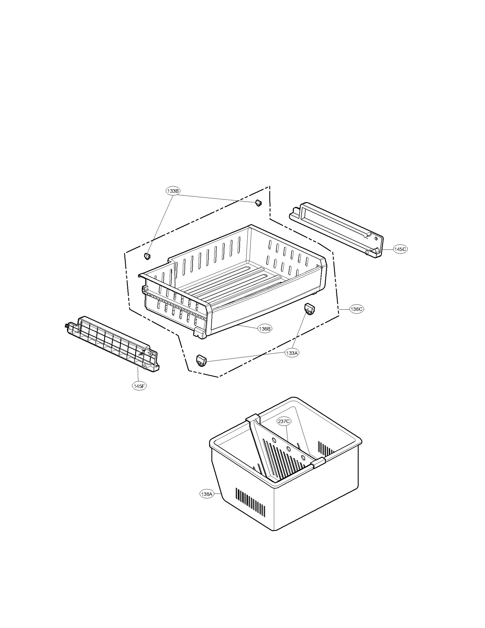 LG LFX25974SW/00 freezer parts diagram