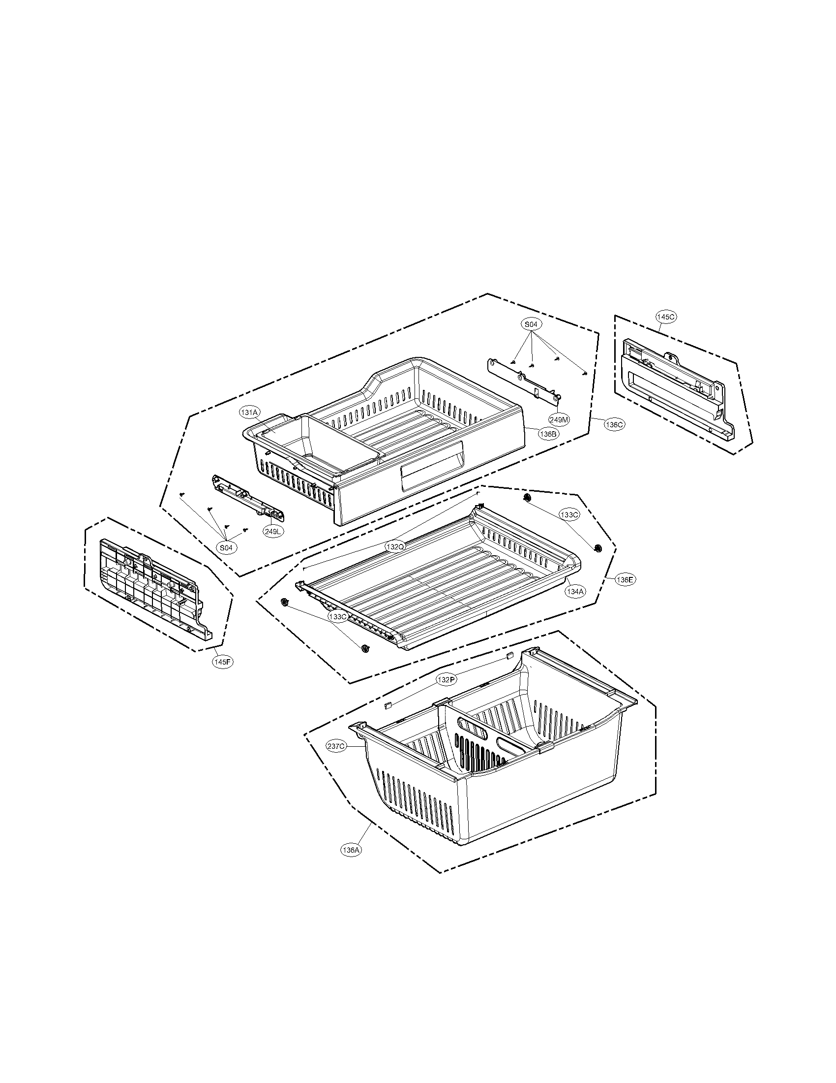 LG LFX31925SW/00 freezer parts diagram