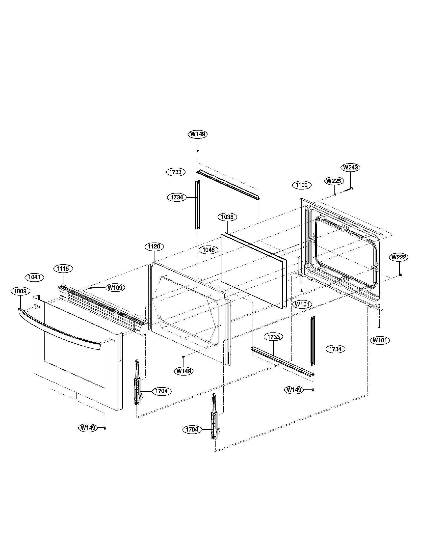 LG LDG3017ST/00 lower door parts diagram