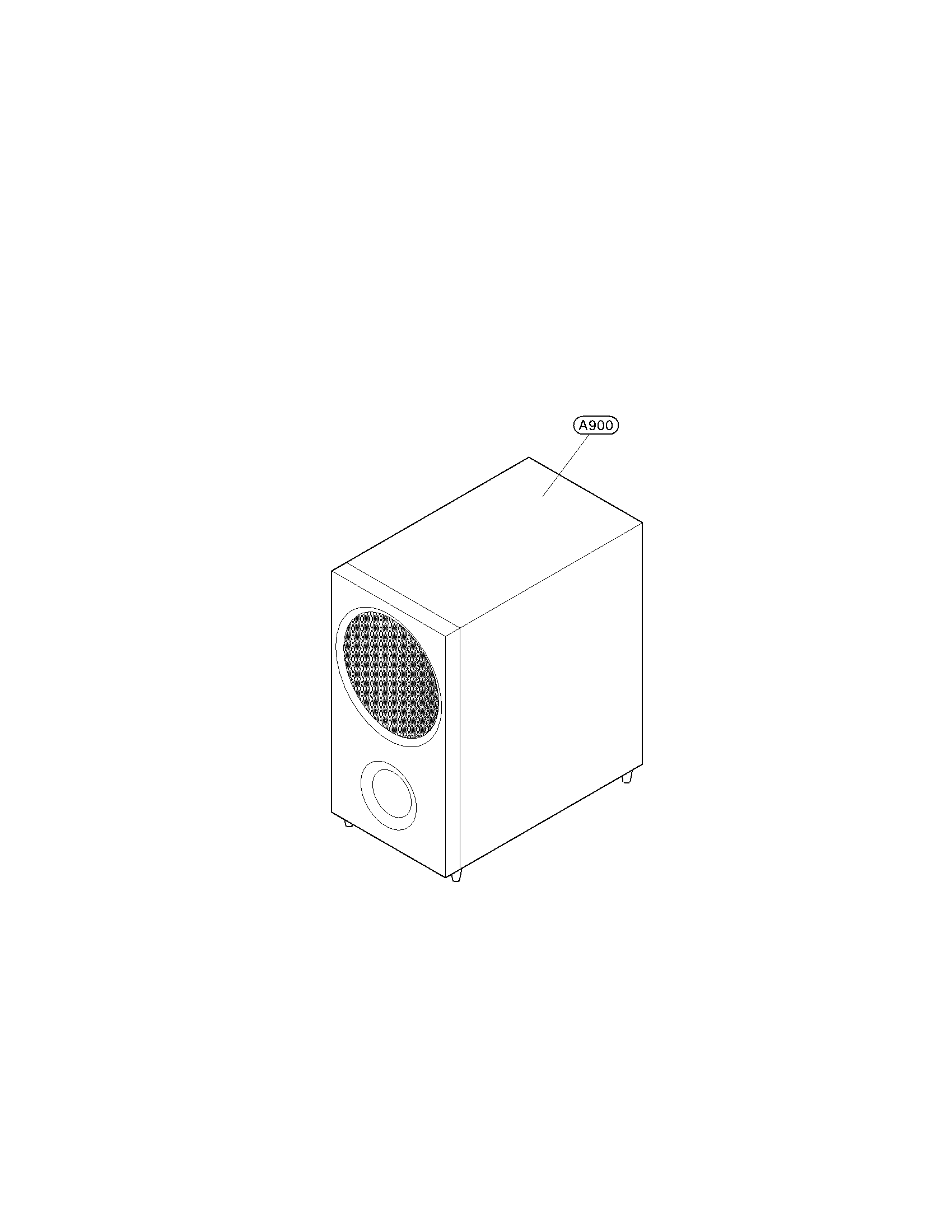 LG LHB996 passive subwoofer parts diagram