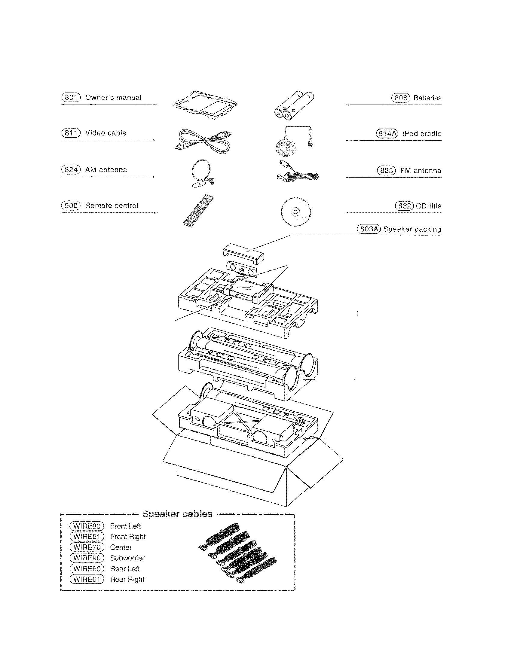LG LHB996 accessory parts diagram