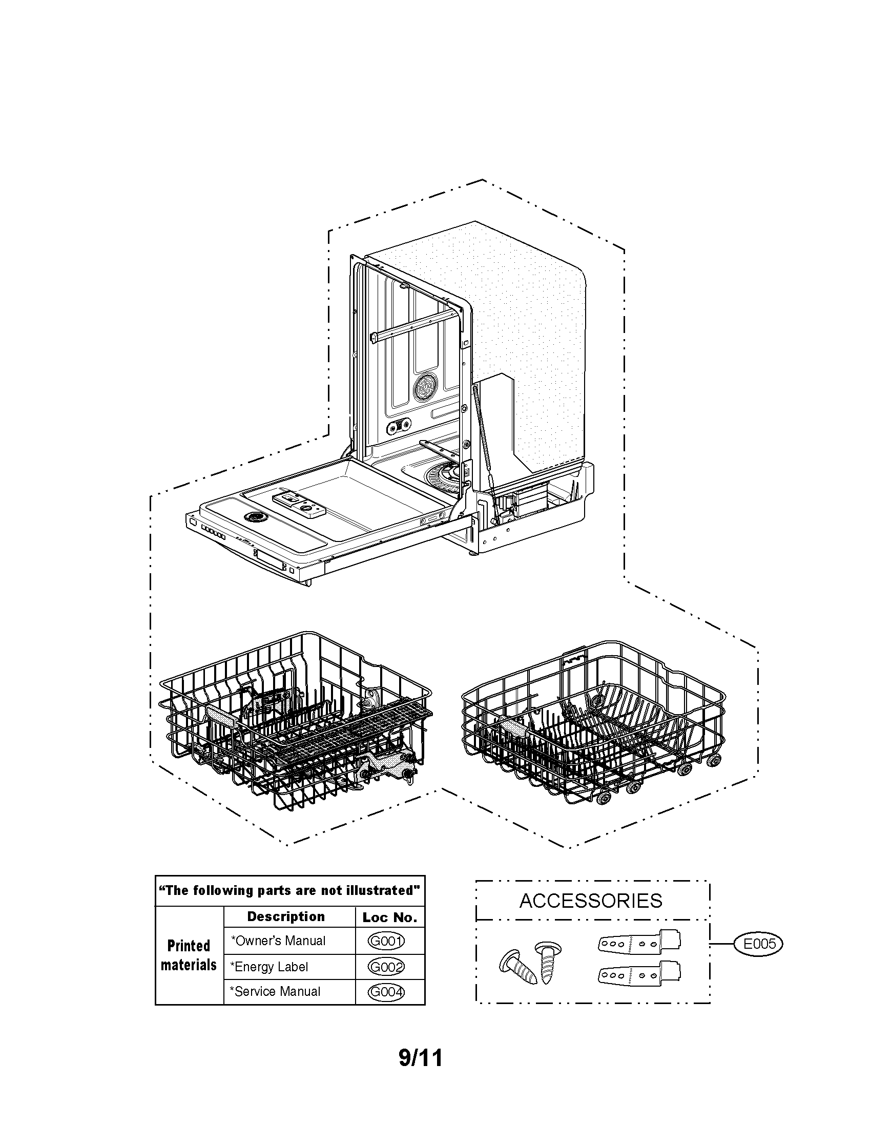 LG LSDF795ST exploded view parts diagram