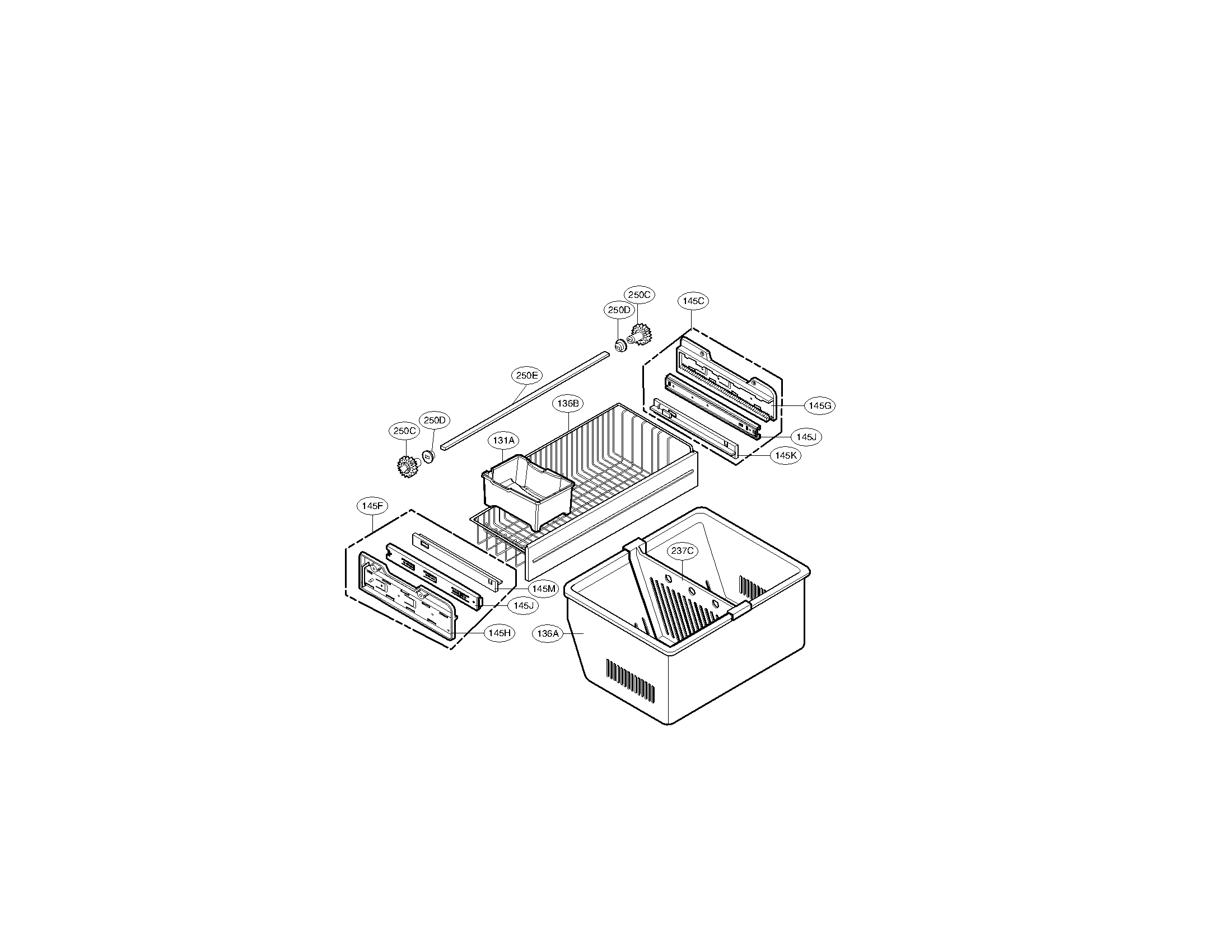 Kenmore 79572033111 freezer parts diagram