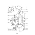 LG WM3431HW/01 cabinet and cabinet cover assembly parts diagram
