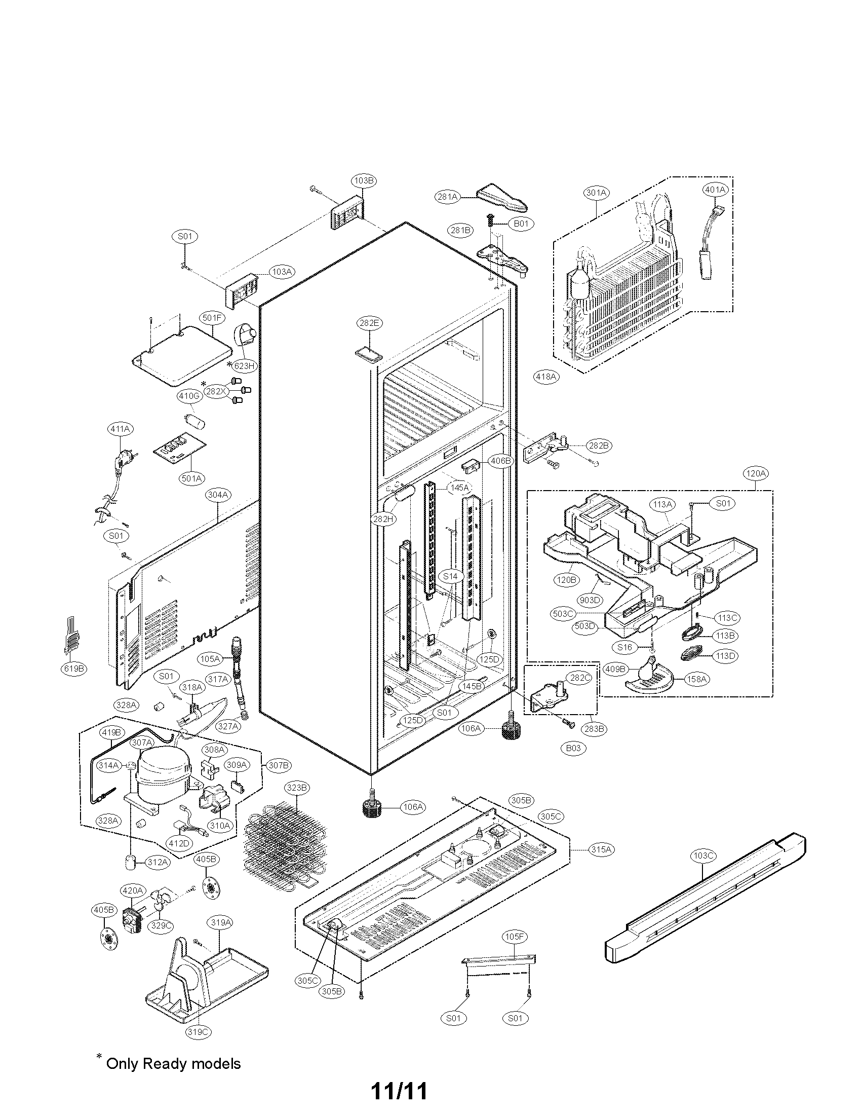 Kenmore 79569292902 case parts diagram