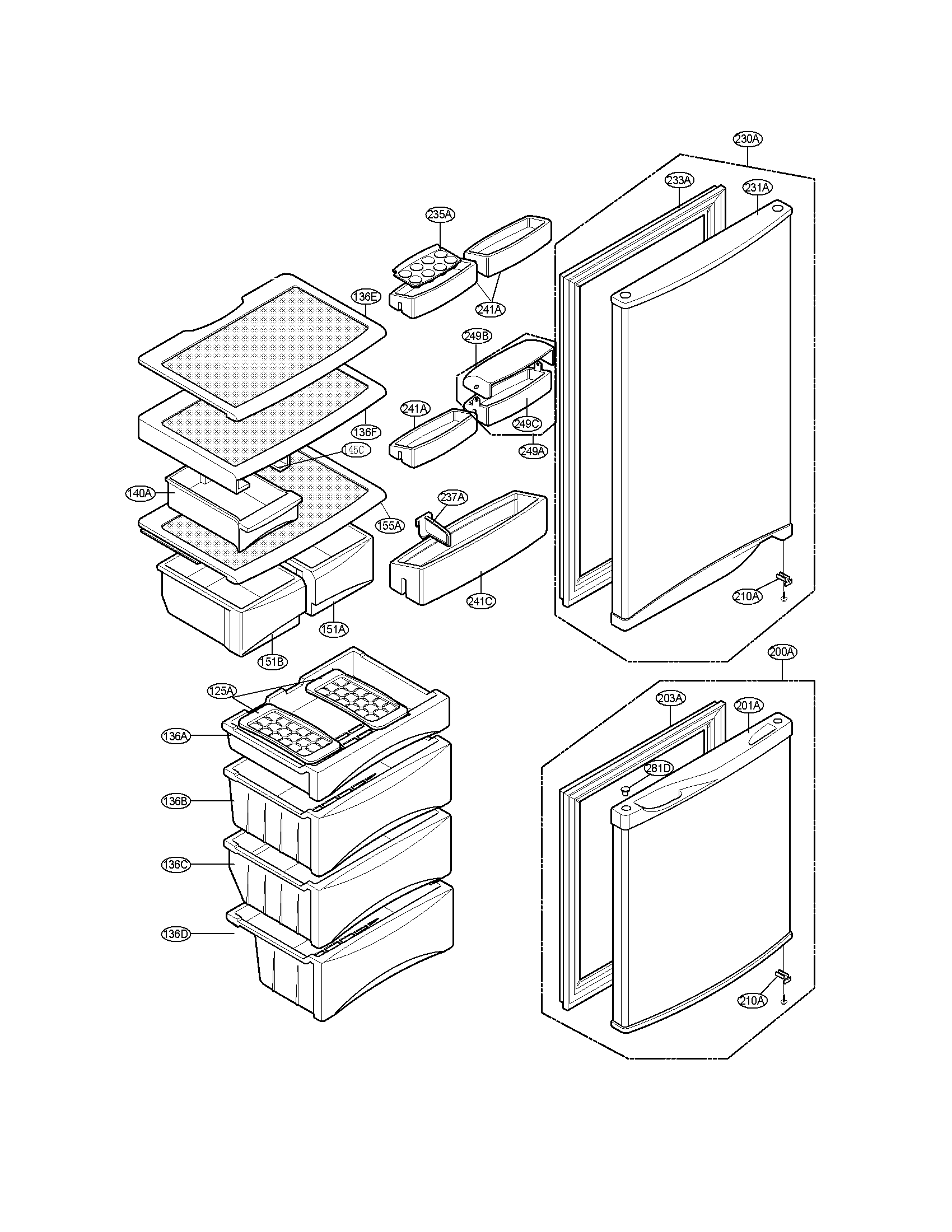 LG LRBP1031T exploded view parts 2 diagram