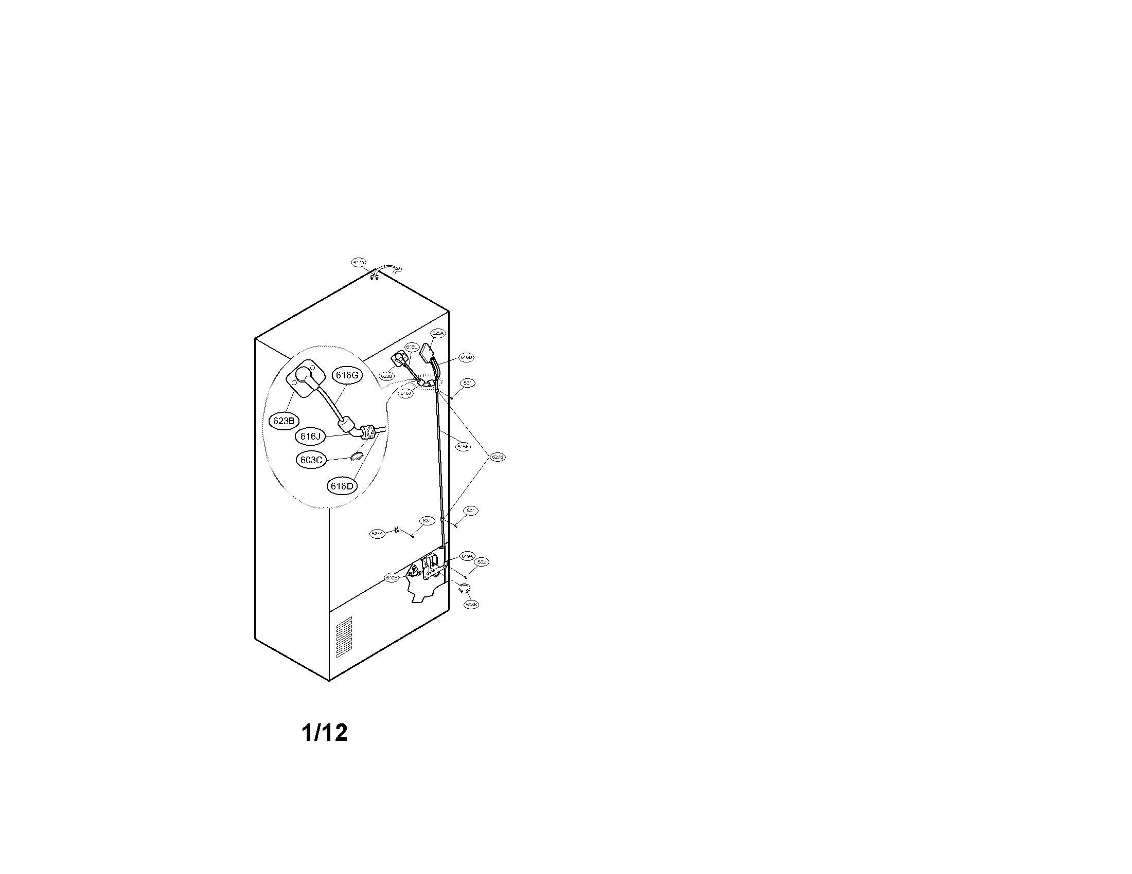 Kenmore Elite 79579779900 valve and water tube parts diagram