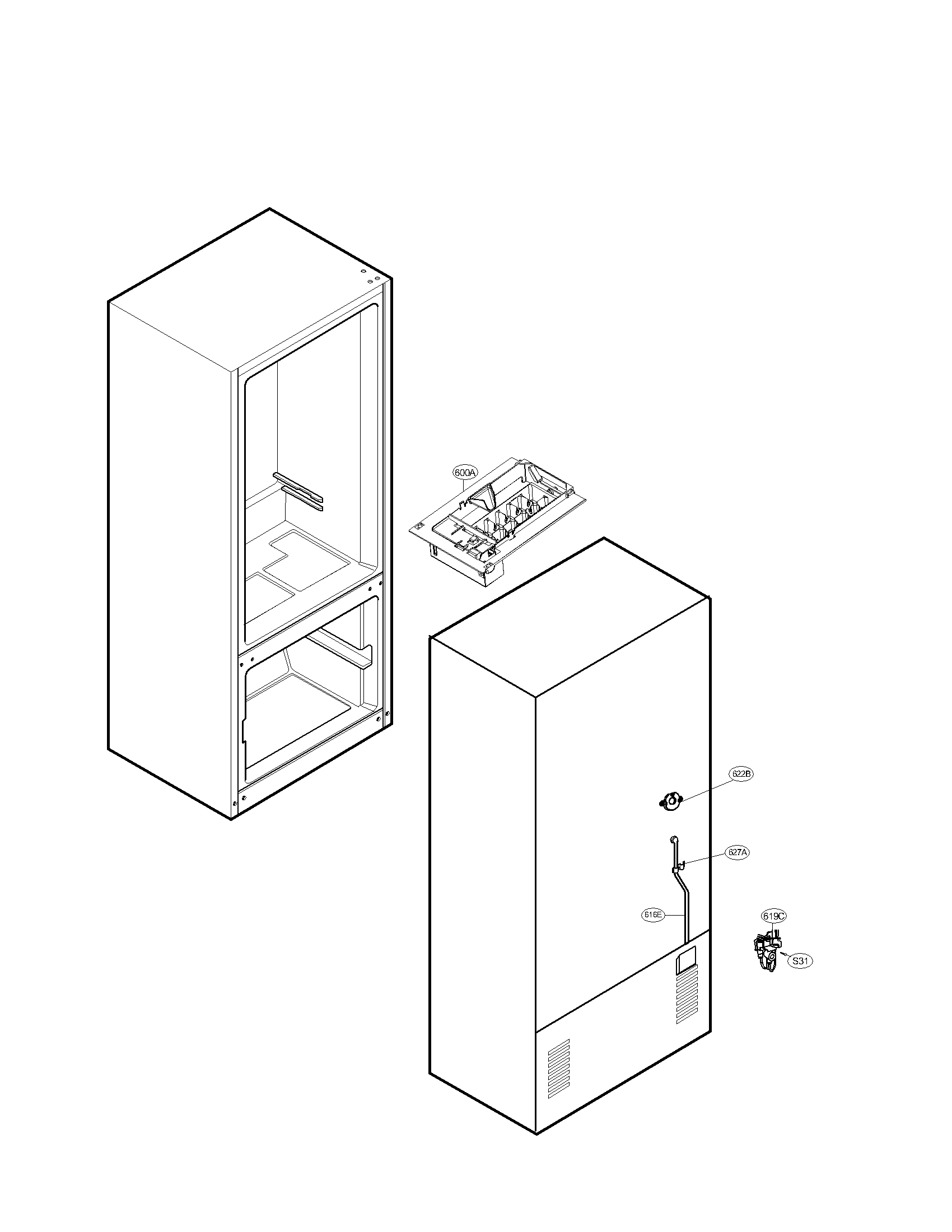 LG LFC25765ST/00 icemaker parts diagram
