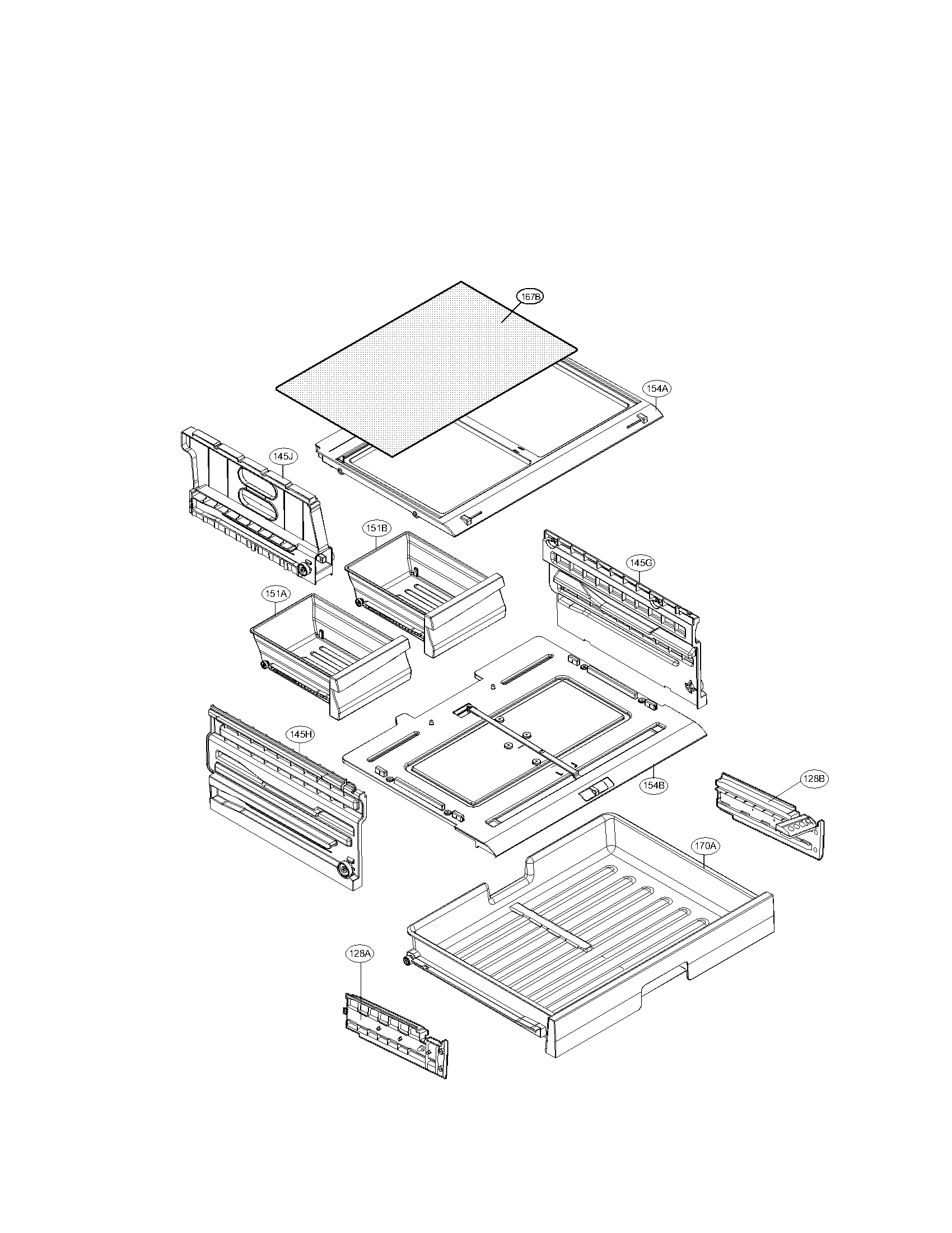 LG LFC25765SW/00 refrigerator parts (pantry) diagram