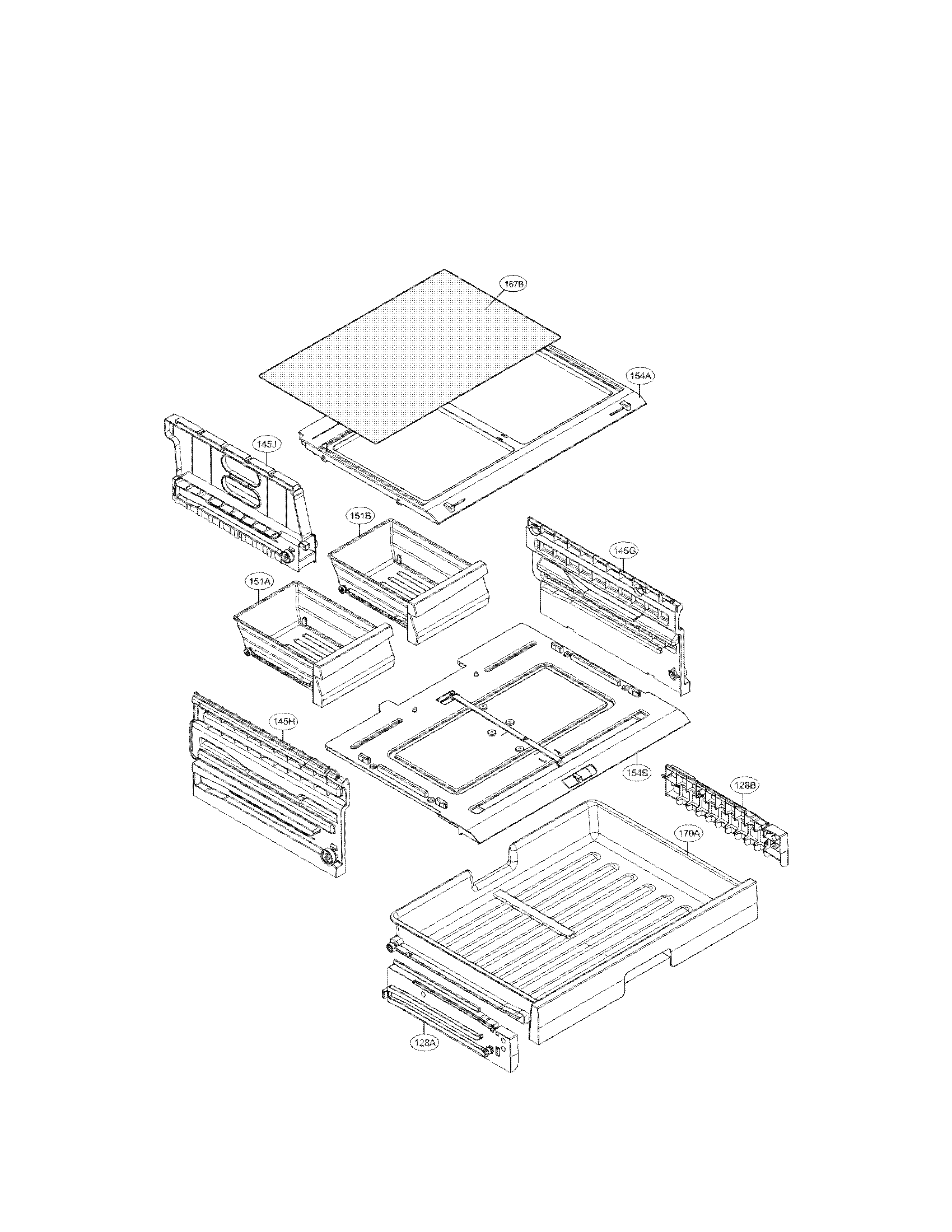 Kenmore 79571303010 refrigerator parts (pantry) diagram