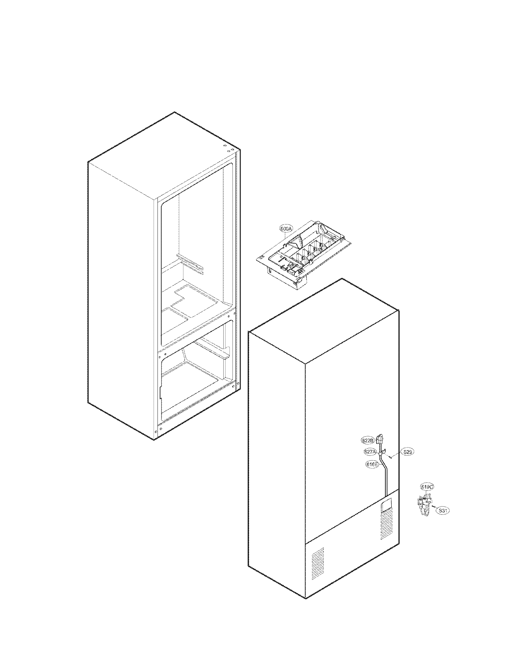 Kenmore 79571302011 icemaker parts diagram