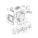 Kenmore Elite 79681548210 cabinet and door assembly parts diagram