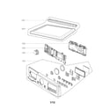LG DLGX3471V control panel and plate assembly parts diagram