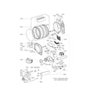 LG DLGX3471V drum and motor assembly parts diagram