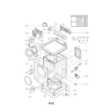 LG WM2650HRA cabinet and control panel assembly parts diagram