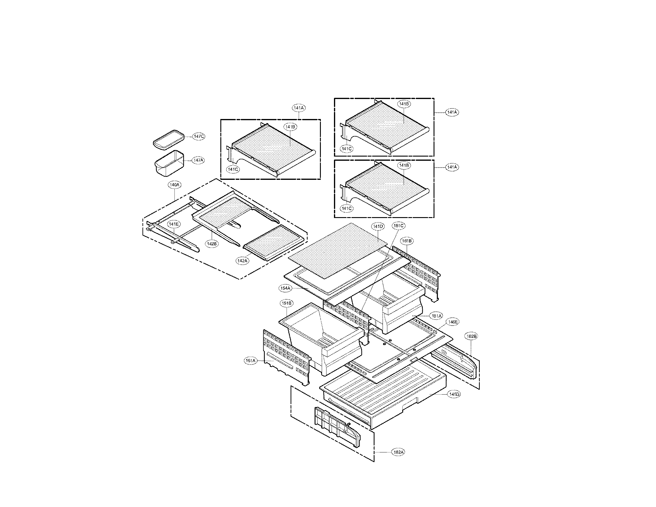 Kenmore Elite 79578753802 refrigerator parts diagram