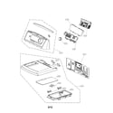 LG DLGX5171W control panel and plate assembly parts diagram