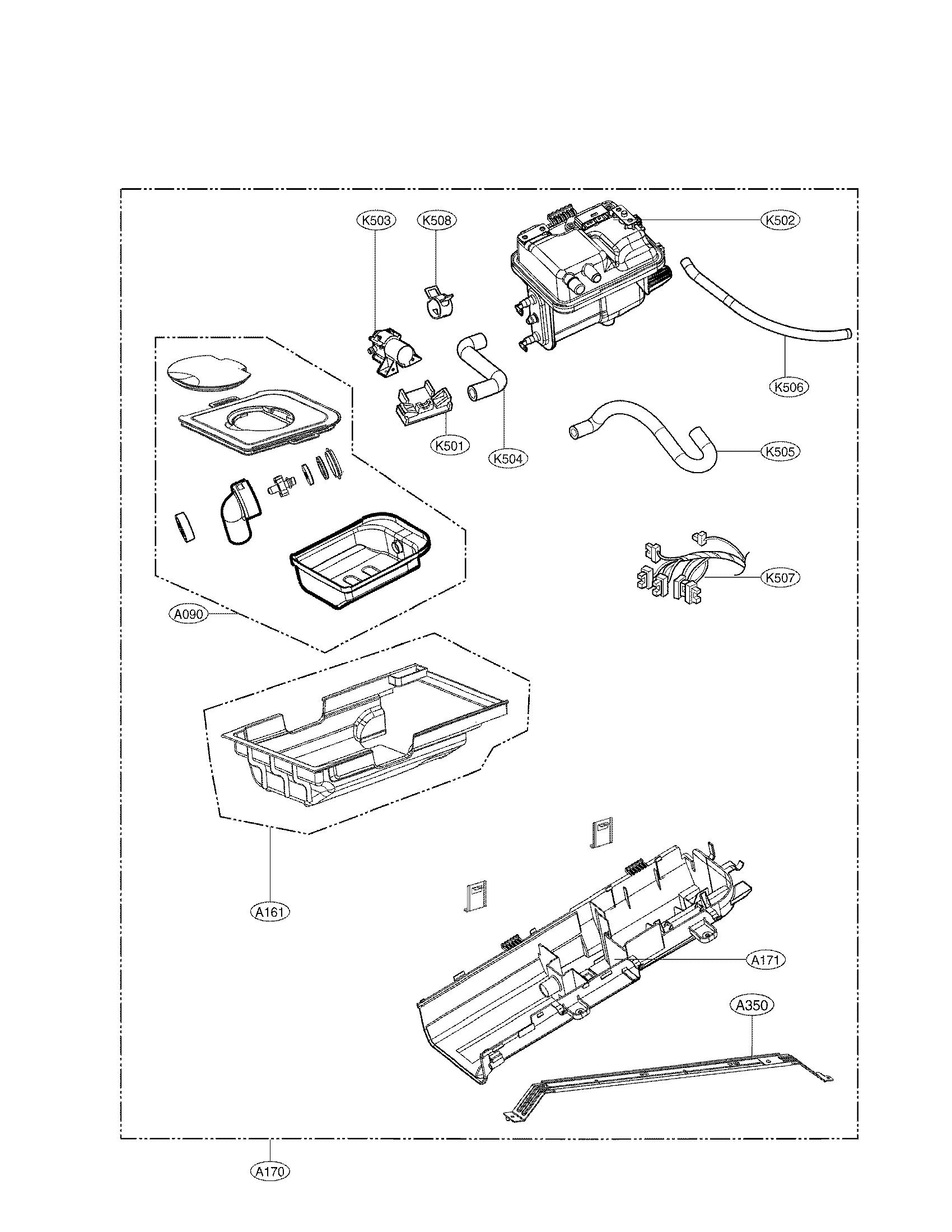 LG DLGX5171W guide assembly parts diagram