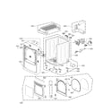 LG DLGX5171W cabinet and door assembly parts diagram