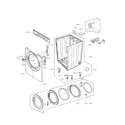 Kenmore 79681272210 cabinet and door assembly parts diagram