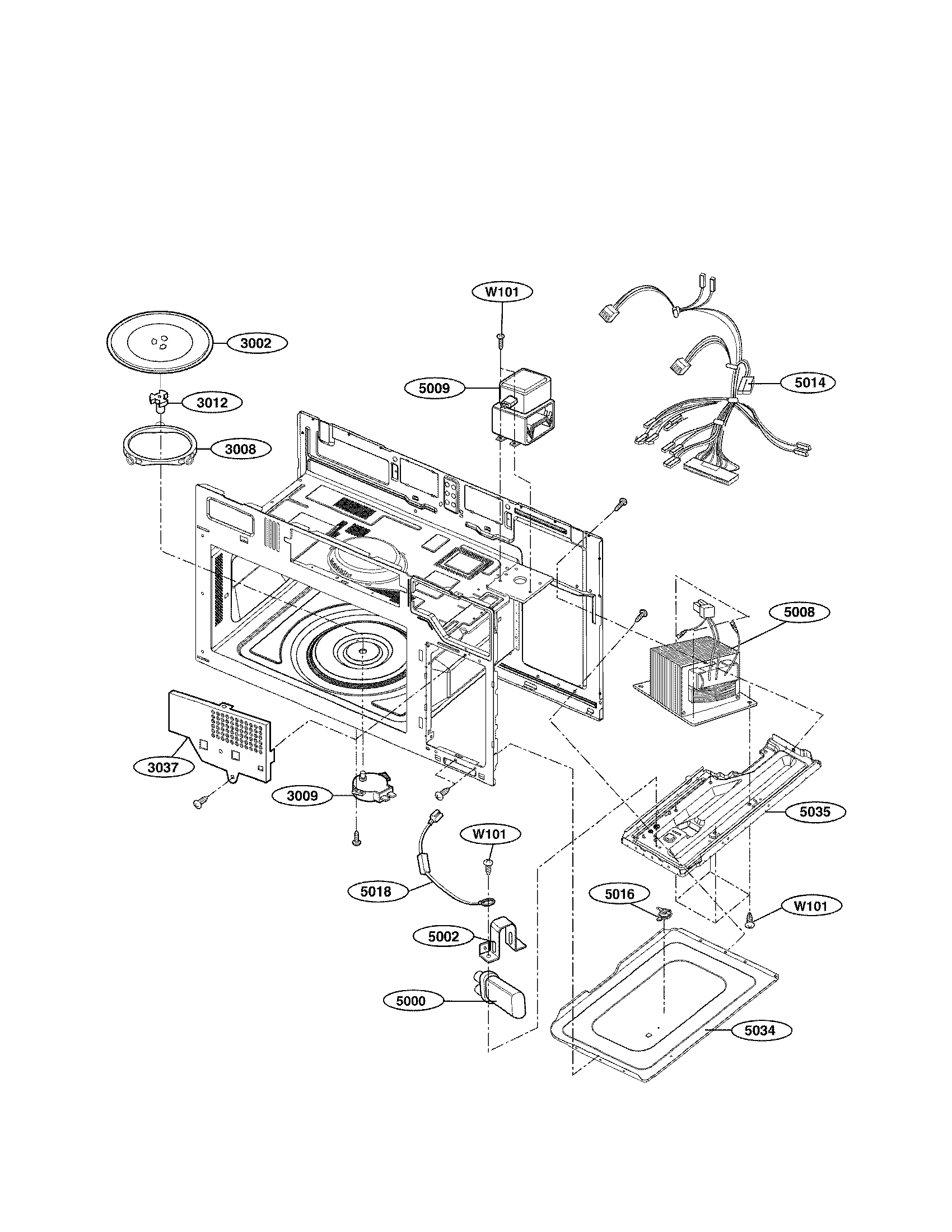 LG LMV1683ST/00 interior parts i diagram