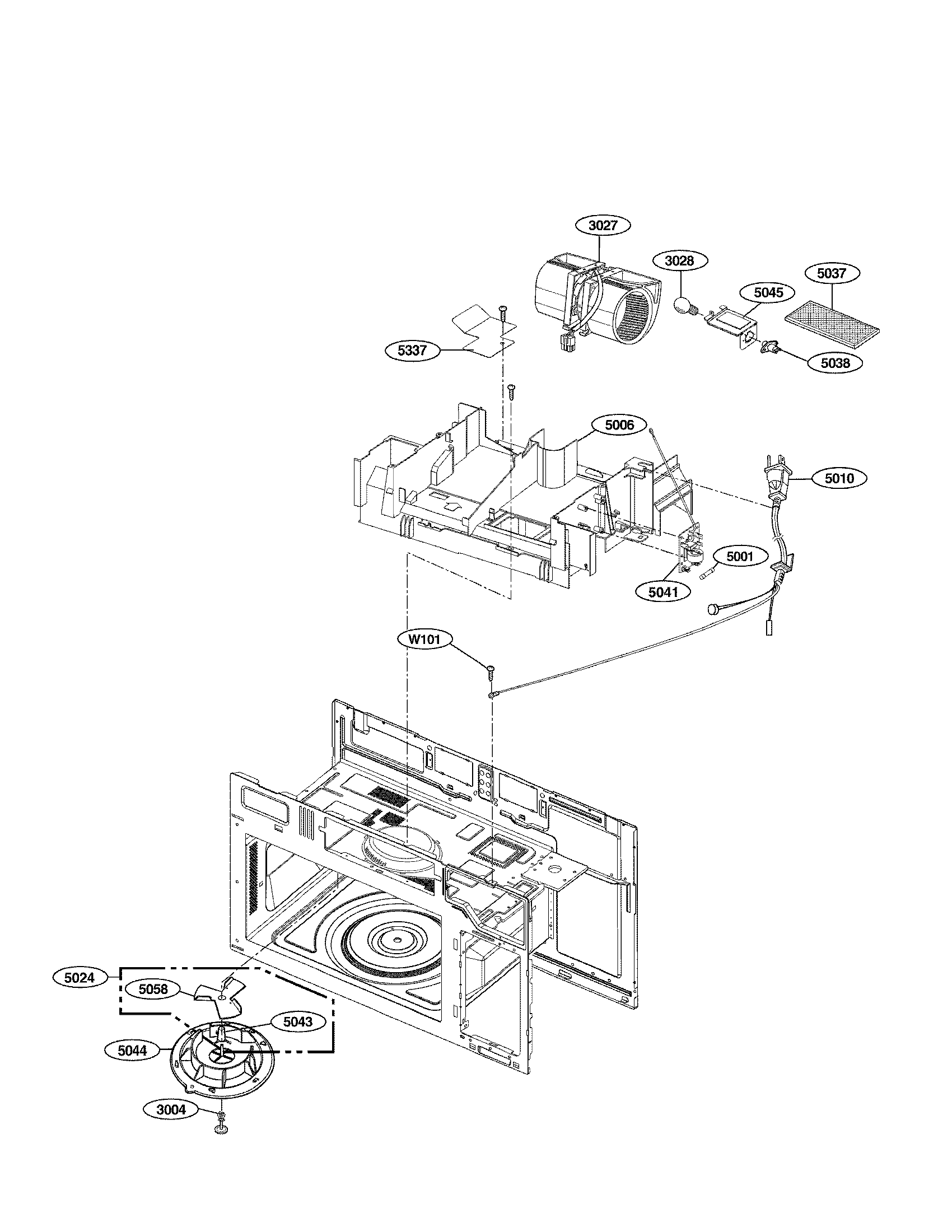LG LMV1683ST/00 interior parts ii diagram
