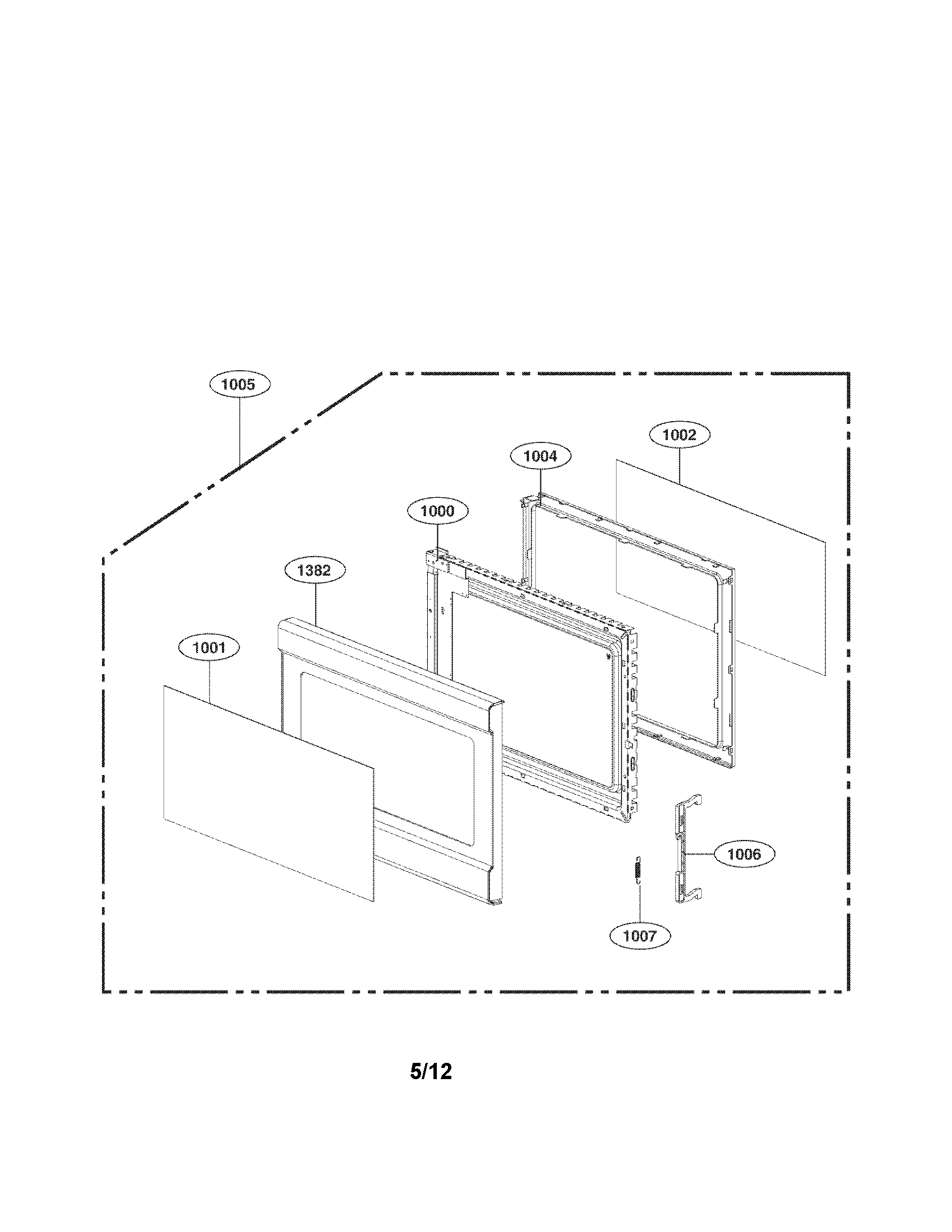 Kenmore Elite 72179209900 door parts diagram