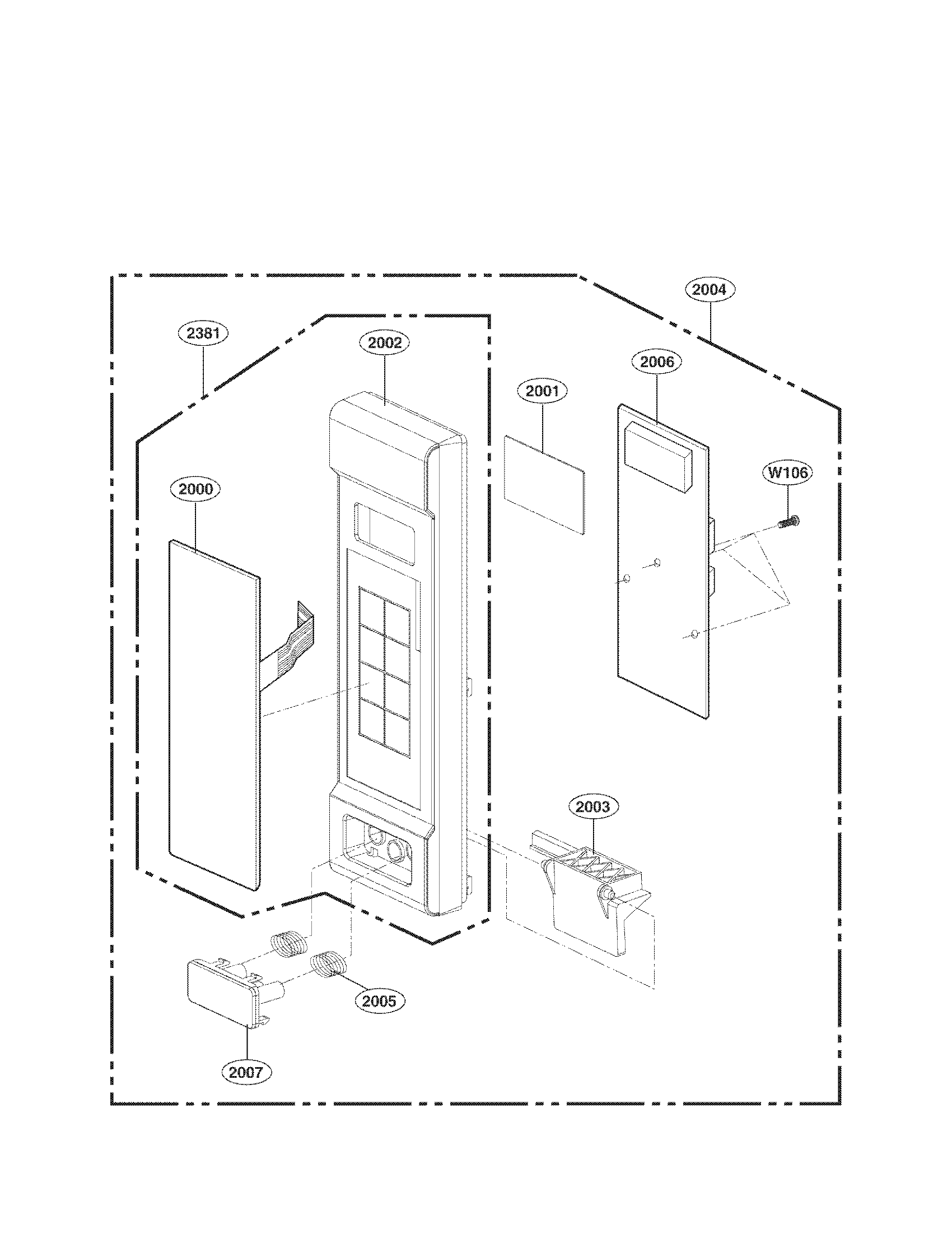Kenmore Elite 72179209900 control panel parts diagram