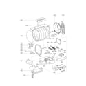 Kenmore Elite 79661512210 drum and motor assembly parts diagram