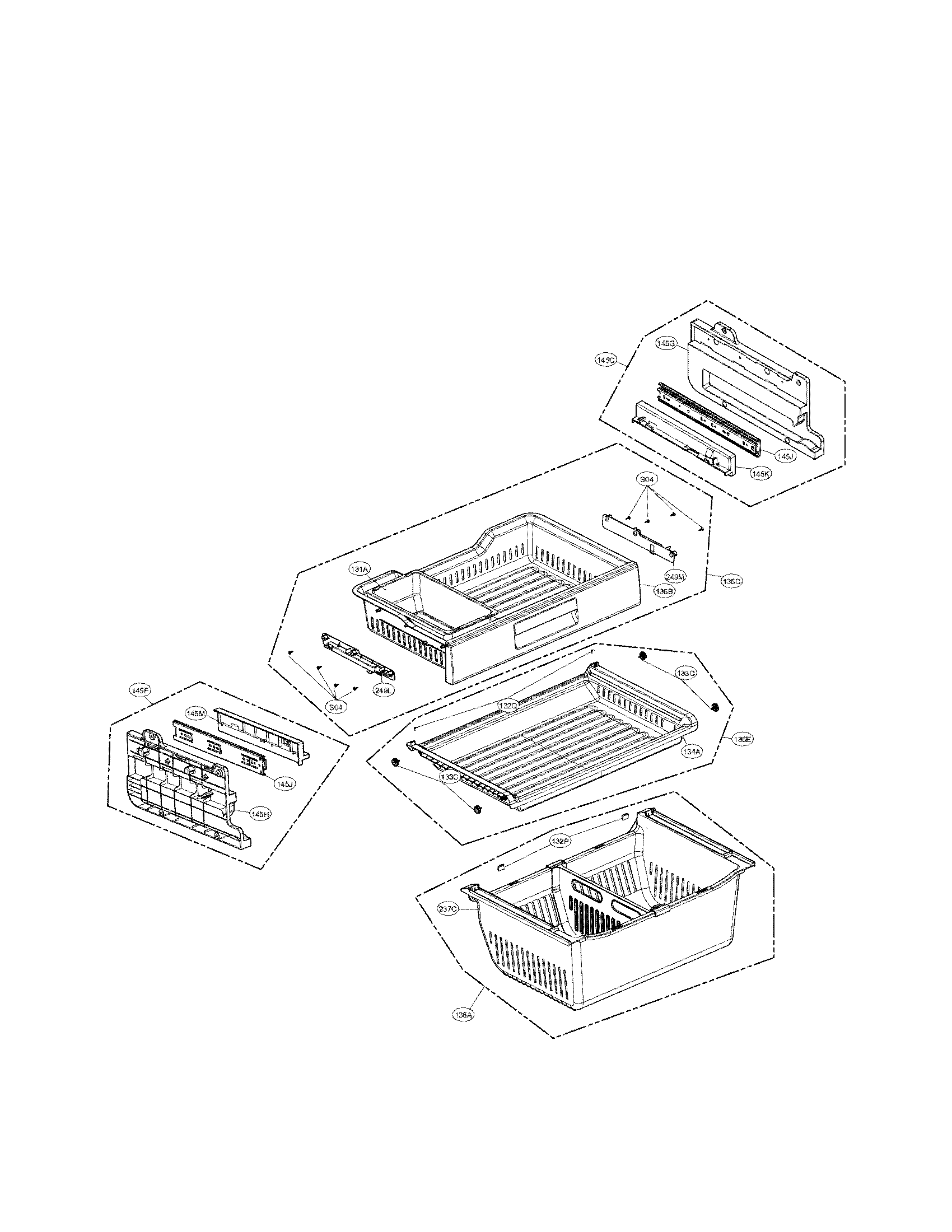 LG LFX31945ST freezer parts diagram