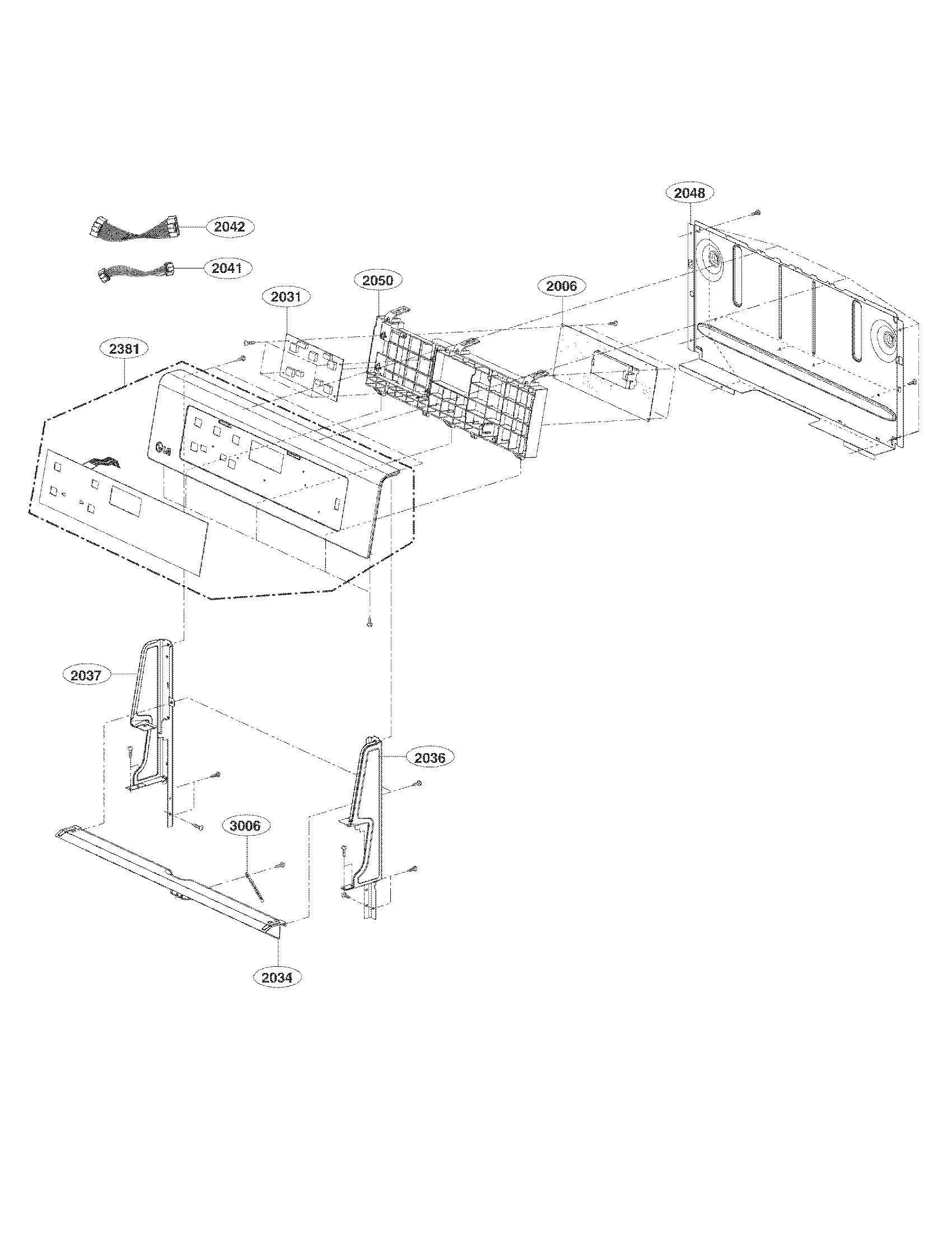 LG LRE3023SW controller parts diagram