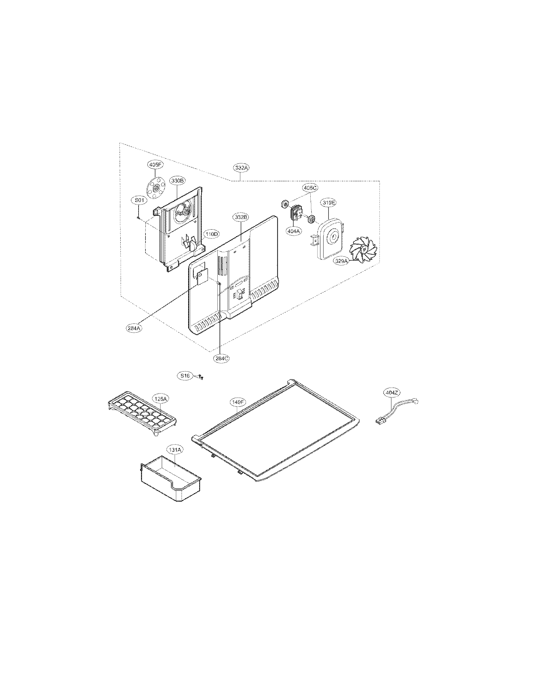 Kenmore 79568032210 freezer parats diagram