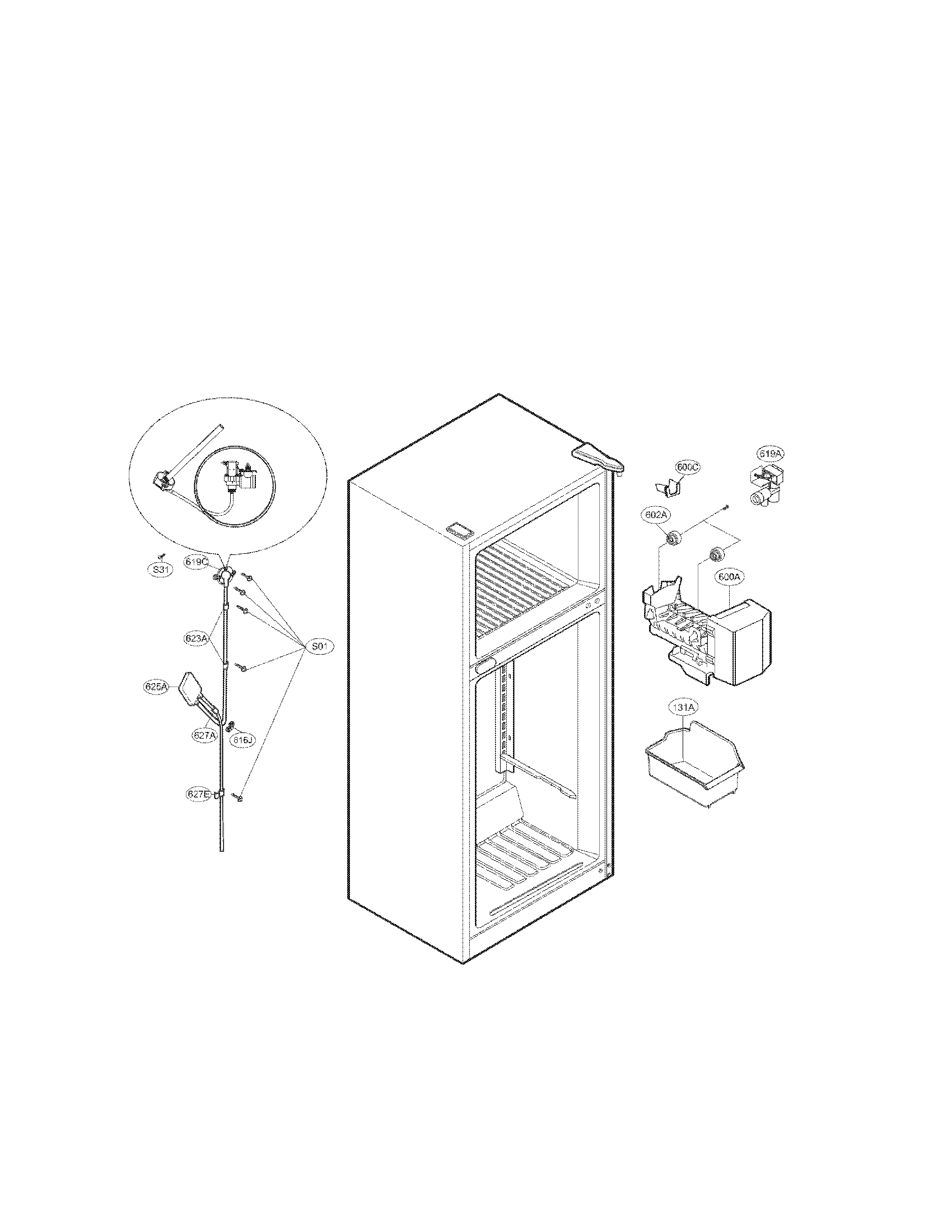 Kenmore 79579403210 ice maker parts diagram