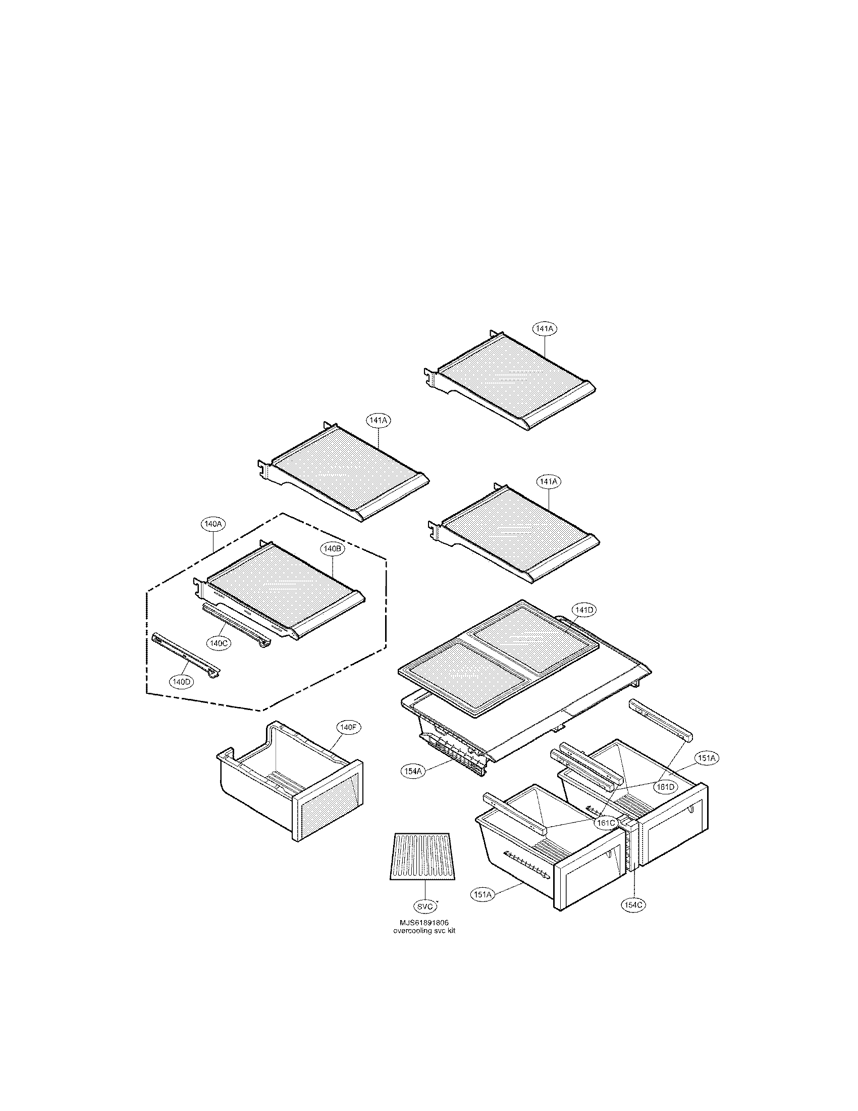 LG LFX21971ST/01 refrigerator parts diagram