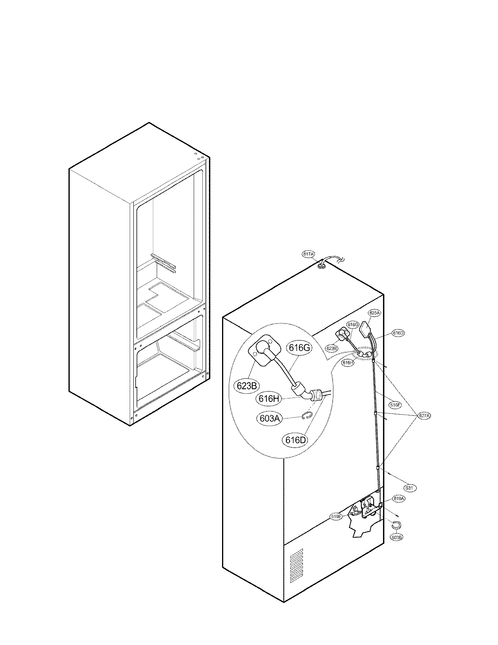 LG LFX21971ST/01 ice maker parts diagram